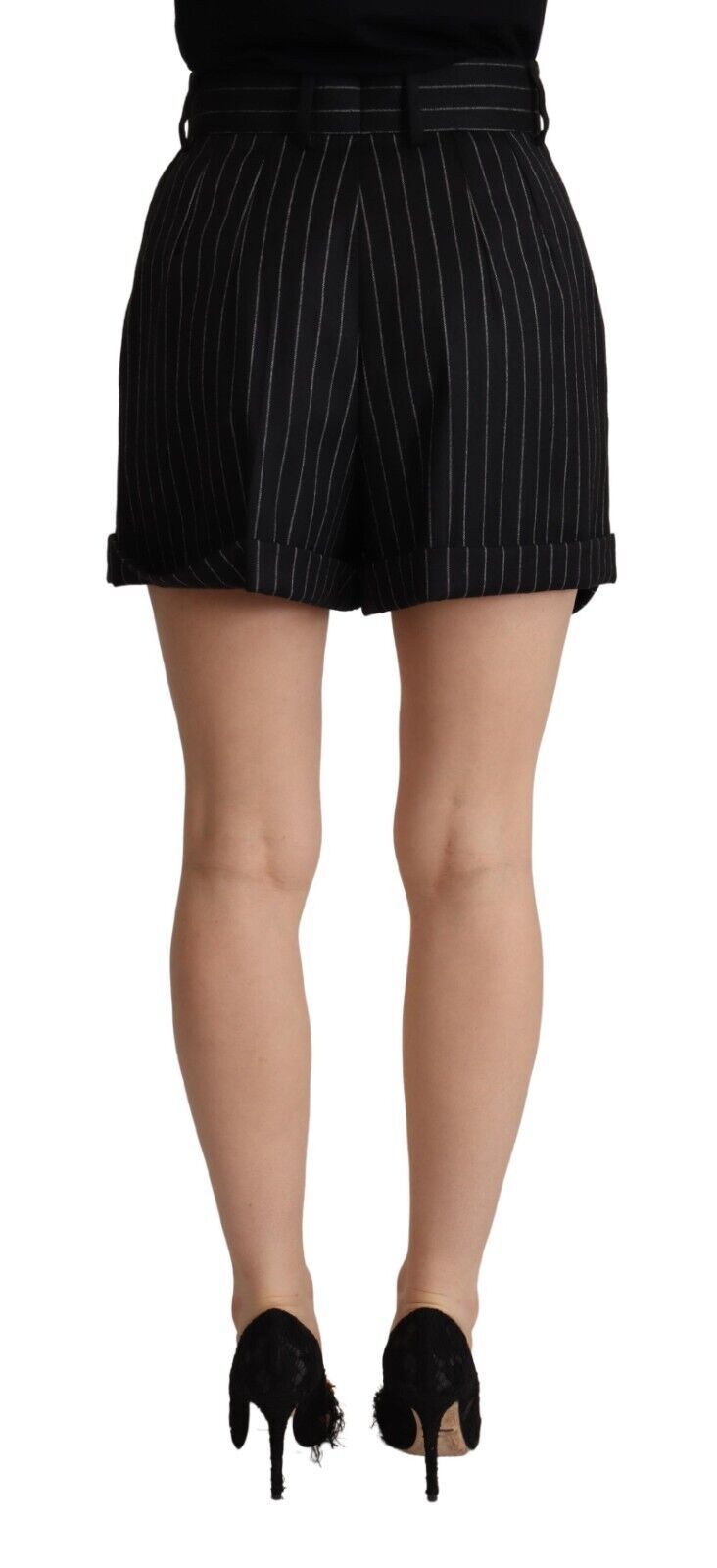 Dolce & Gabbana Elegante gestreifte Bermuda-Shorts mit hoher Taille