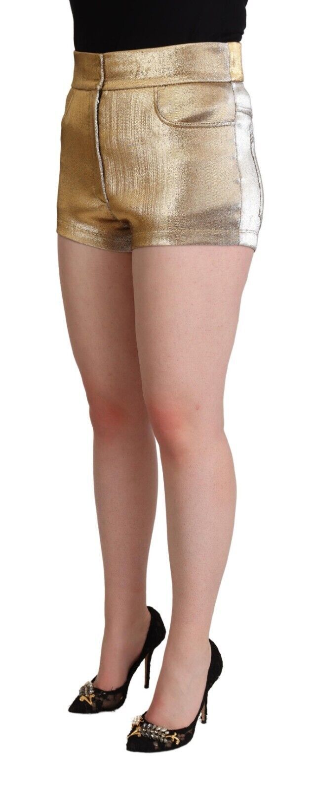 Dolce & Gabbana Elegante Hotpants in Metallic-Gold
