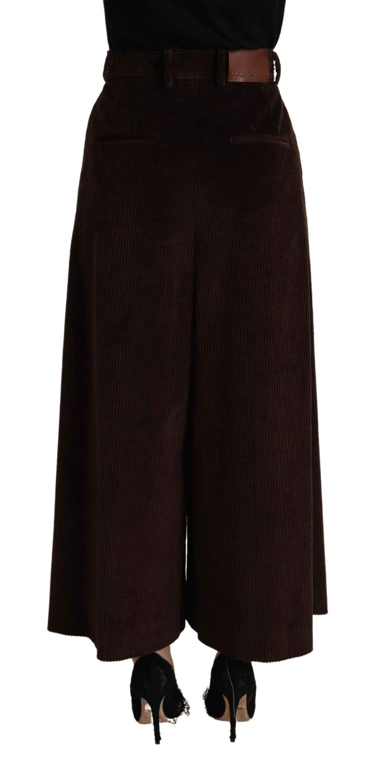 Dolce & Gabbana Schicke Cordhose mit hoher Taille in Bordeaux