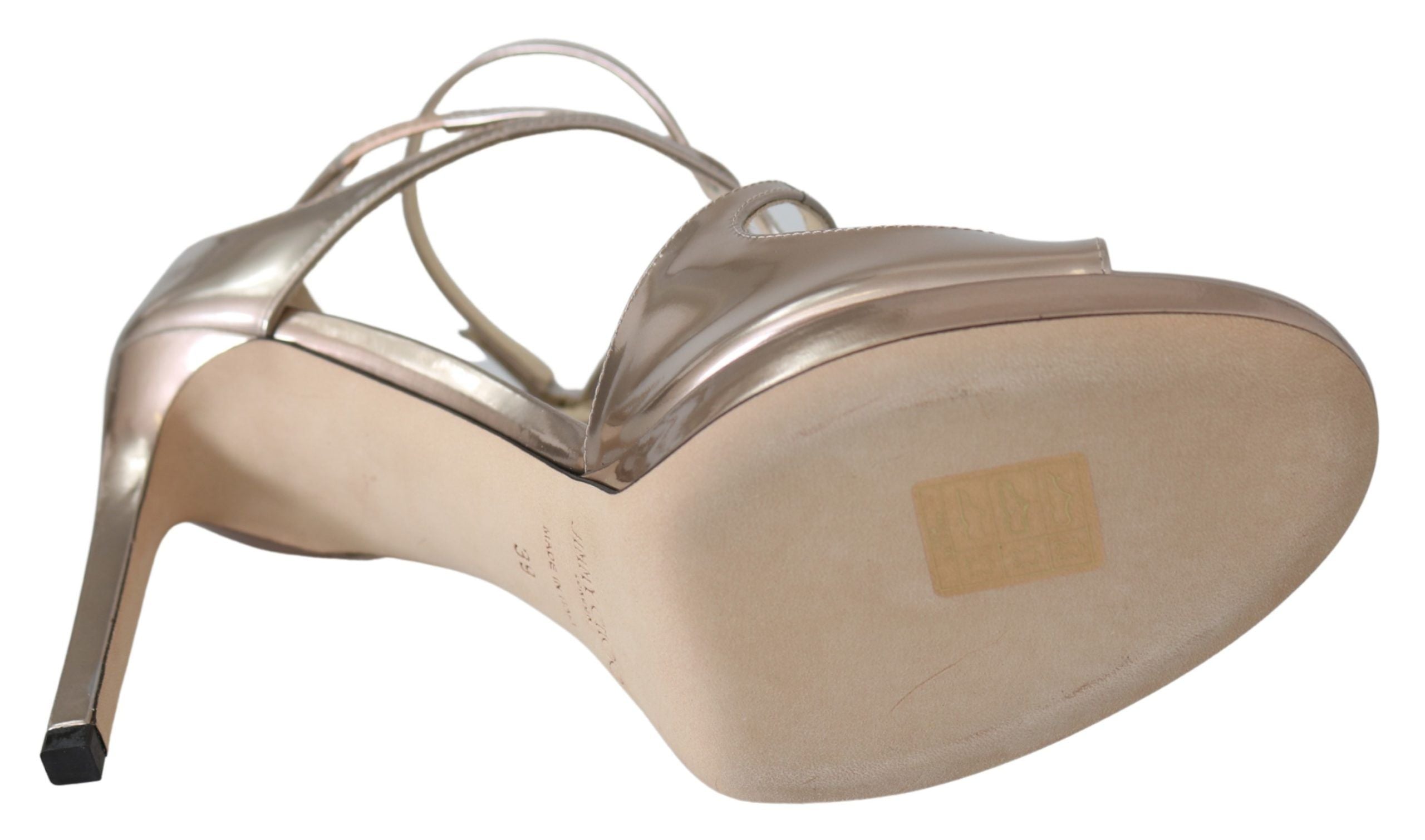 Sandale Jimmy Choo Ballet Pink Liquid Mirror din piele