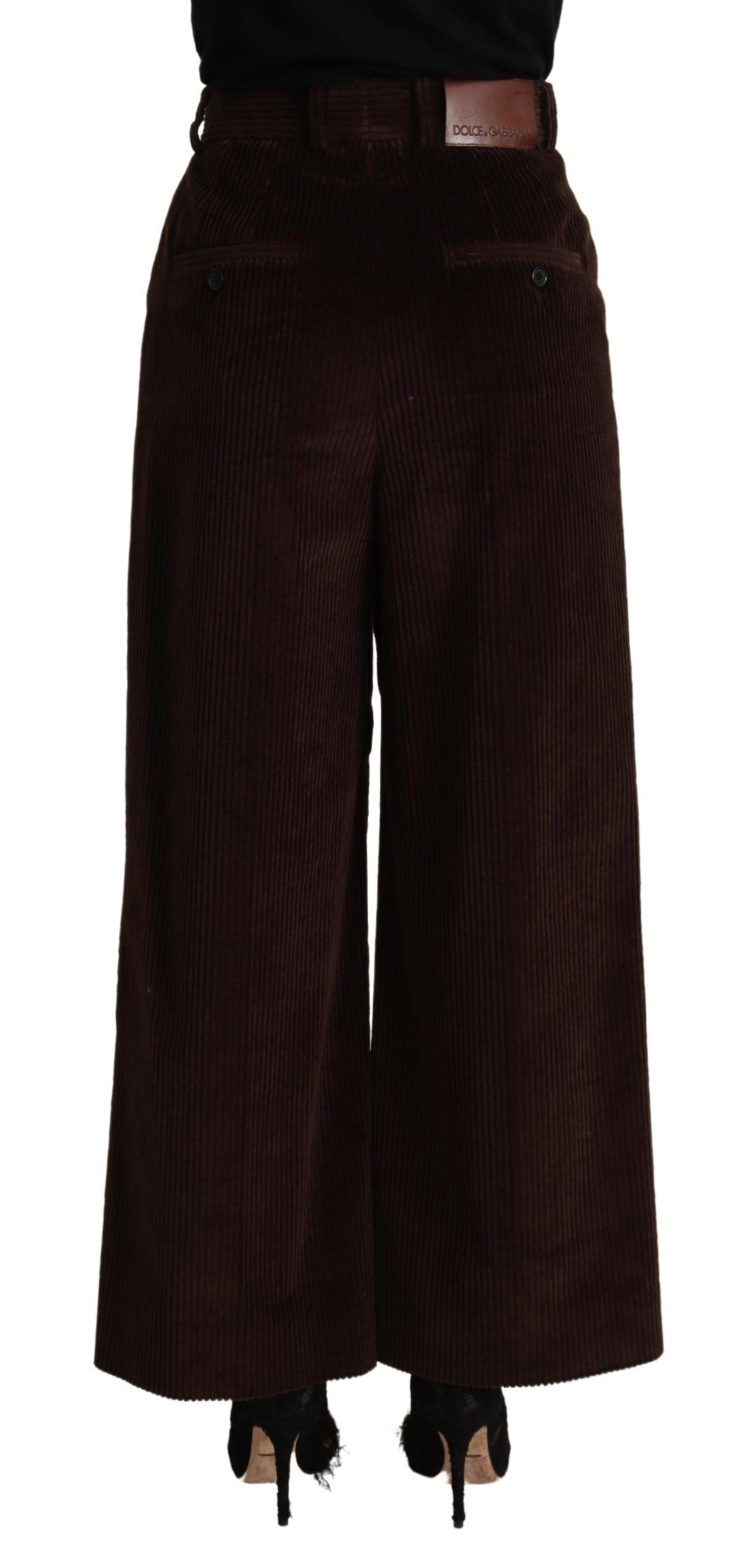 Dolce & Gabbana Elegante Hose mit hoher Taille und weitem Bein