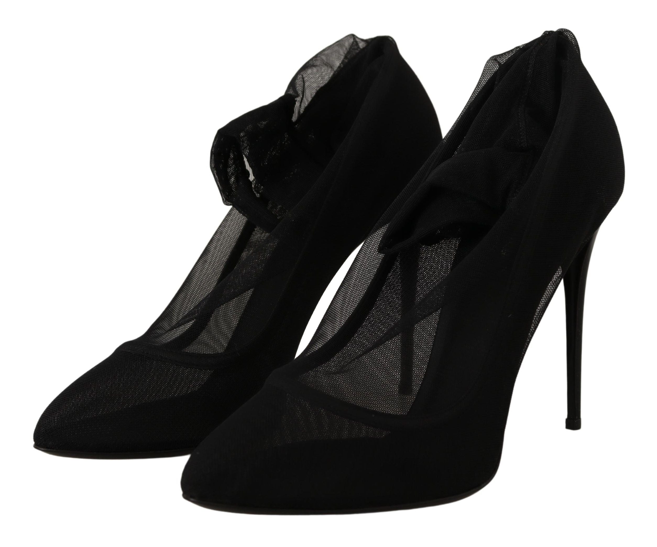Dolce & Gabbana Elegante schwarze Stretch-Sockenstiefel