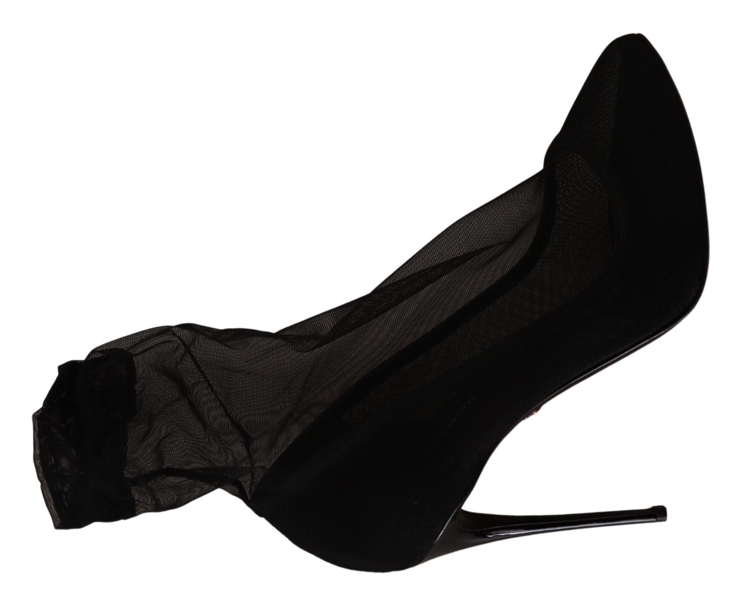 Dolce & Gabbana Elegante schwarze Stretch-Sockenstiefel