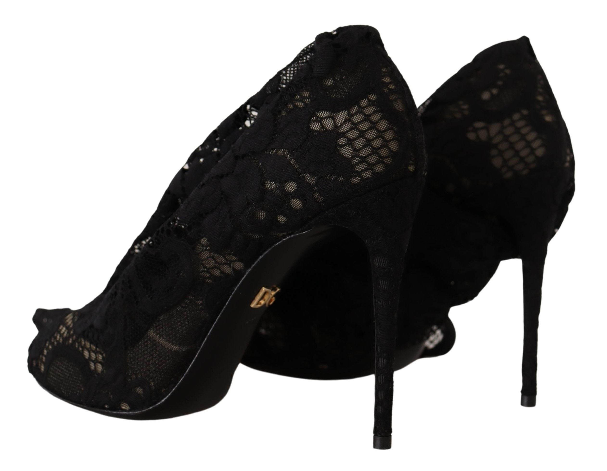Dolce & Gabbana – Elegante Stretch-Sockenstiefel in glattem Schwarz