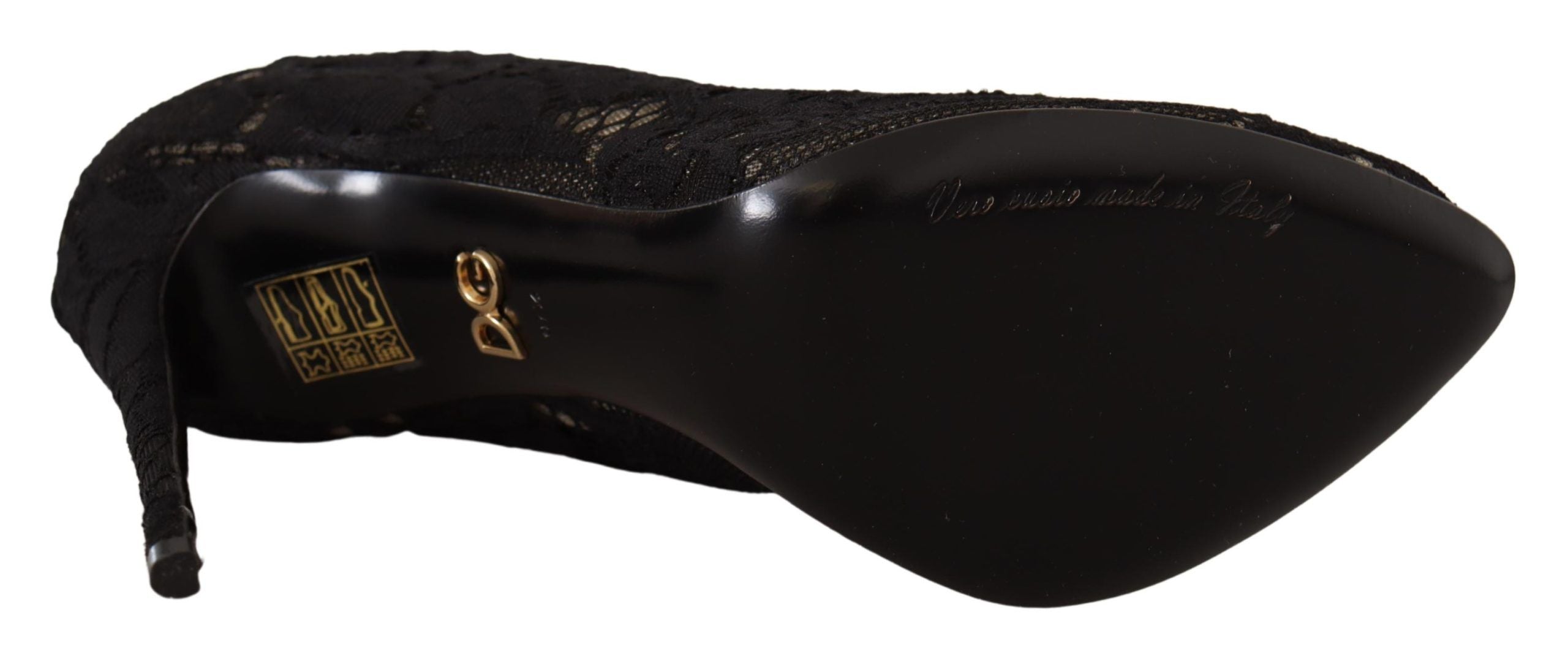 Dolce & Gabbana – Elegante Stretch-Sockenstiefel in glattem Schwarz
