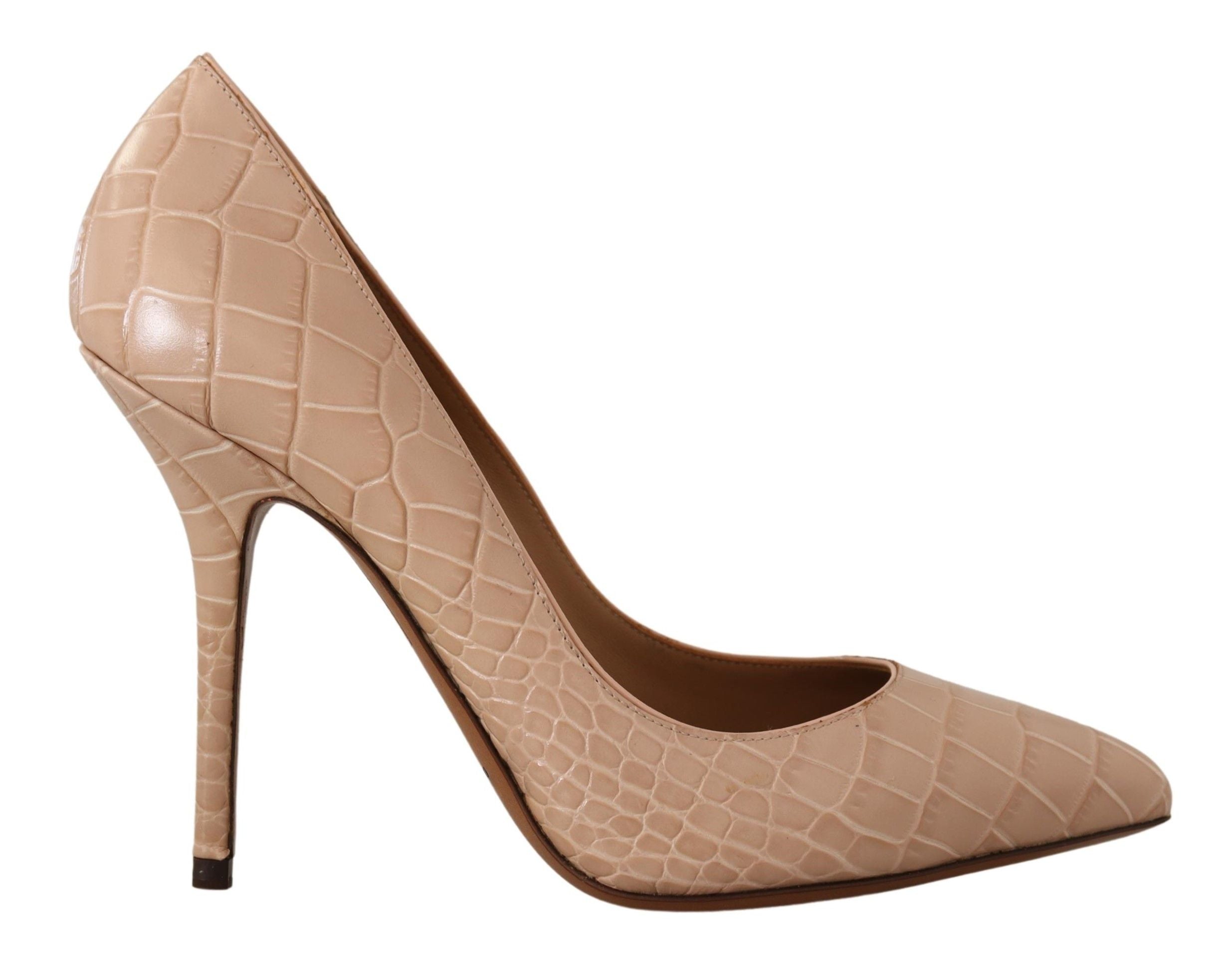 Dolce & Gabbana Elegante Beige Nude Lederpumps