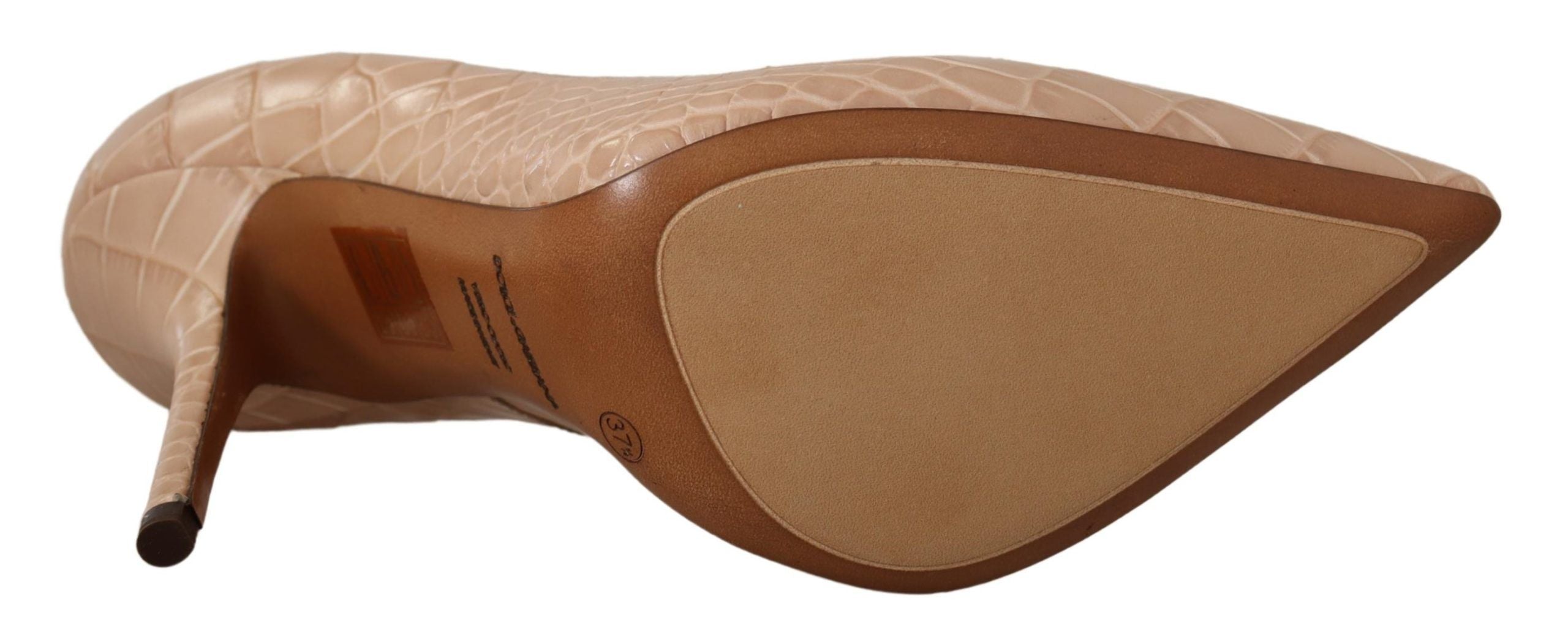 Dolce & Gabbana Elegante Beige Nude Lederpumps
