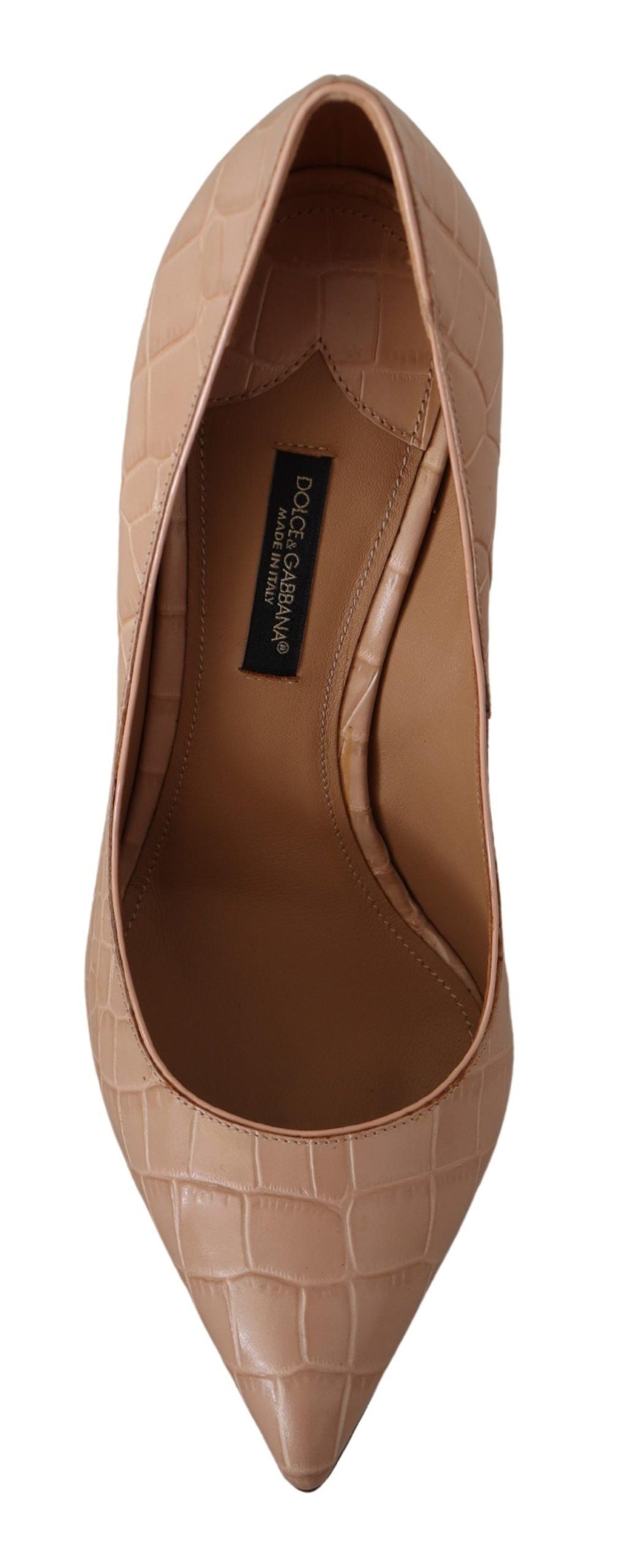 Dolce & Gabbana Elegante Beige Nude Lederpumps