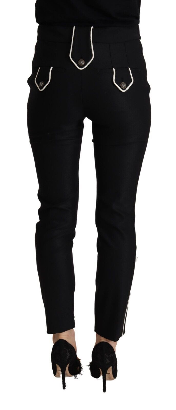 Dolce & Gabbana Elegante Slim Fit-Hose mit hoher Taille