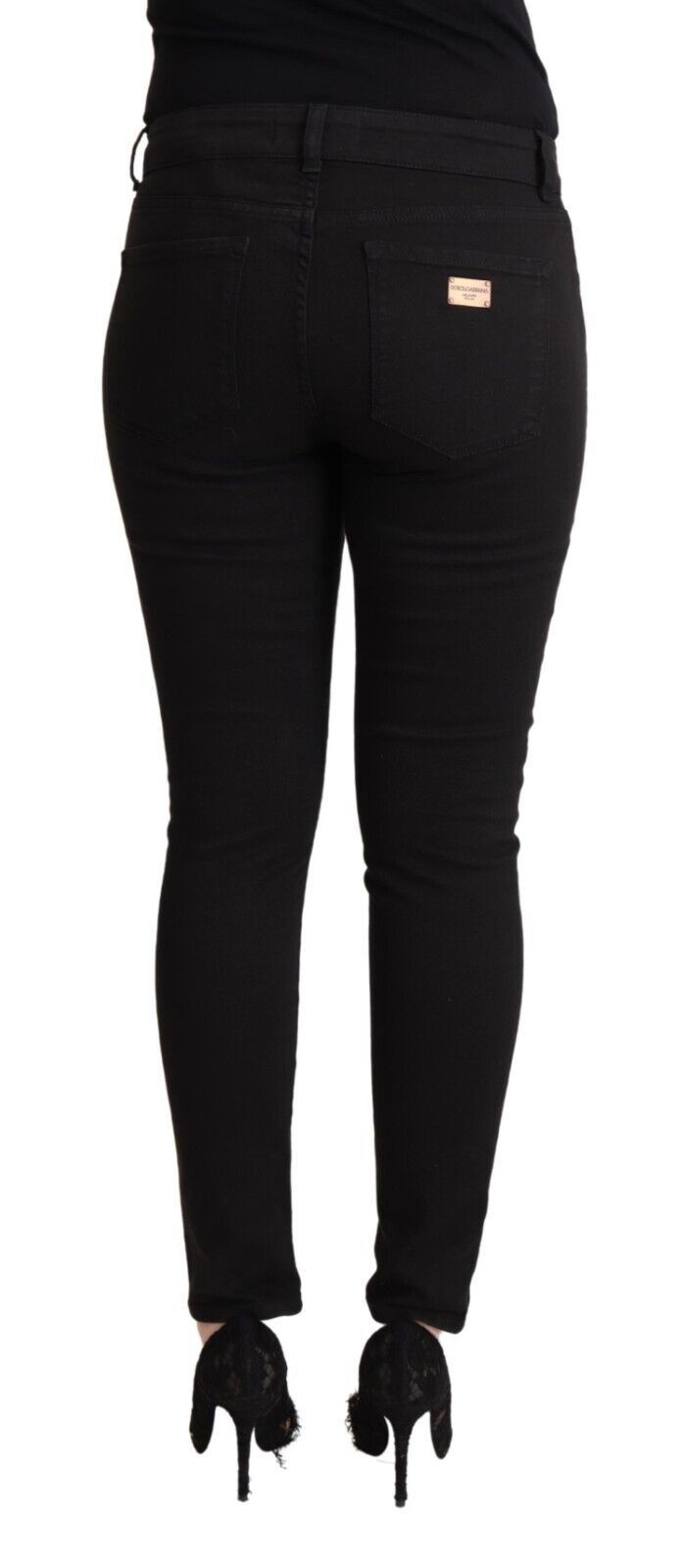 Dolce & Gabbana Schicke Slim Fit-Jeans in Schwarz