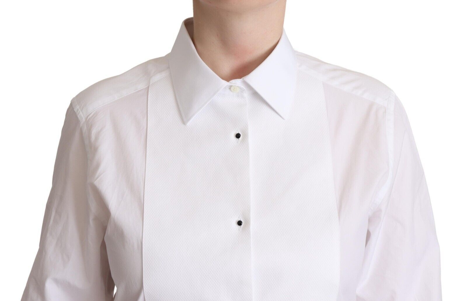 Cămașă elegantă din poplin alb Dolce & Gabbana