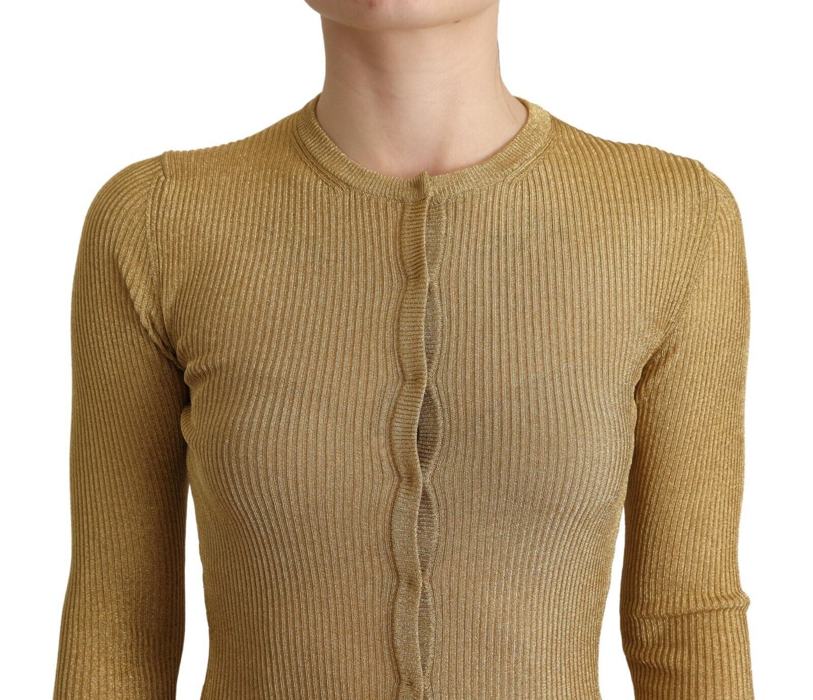 Dolce & Gabbana Glamorous – Strickjacke mit goldenen Druckknöpfen