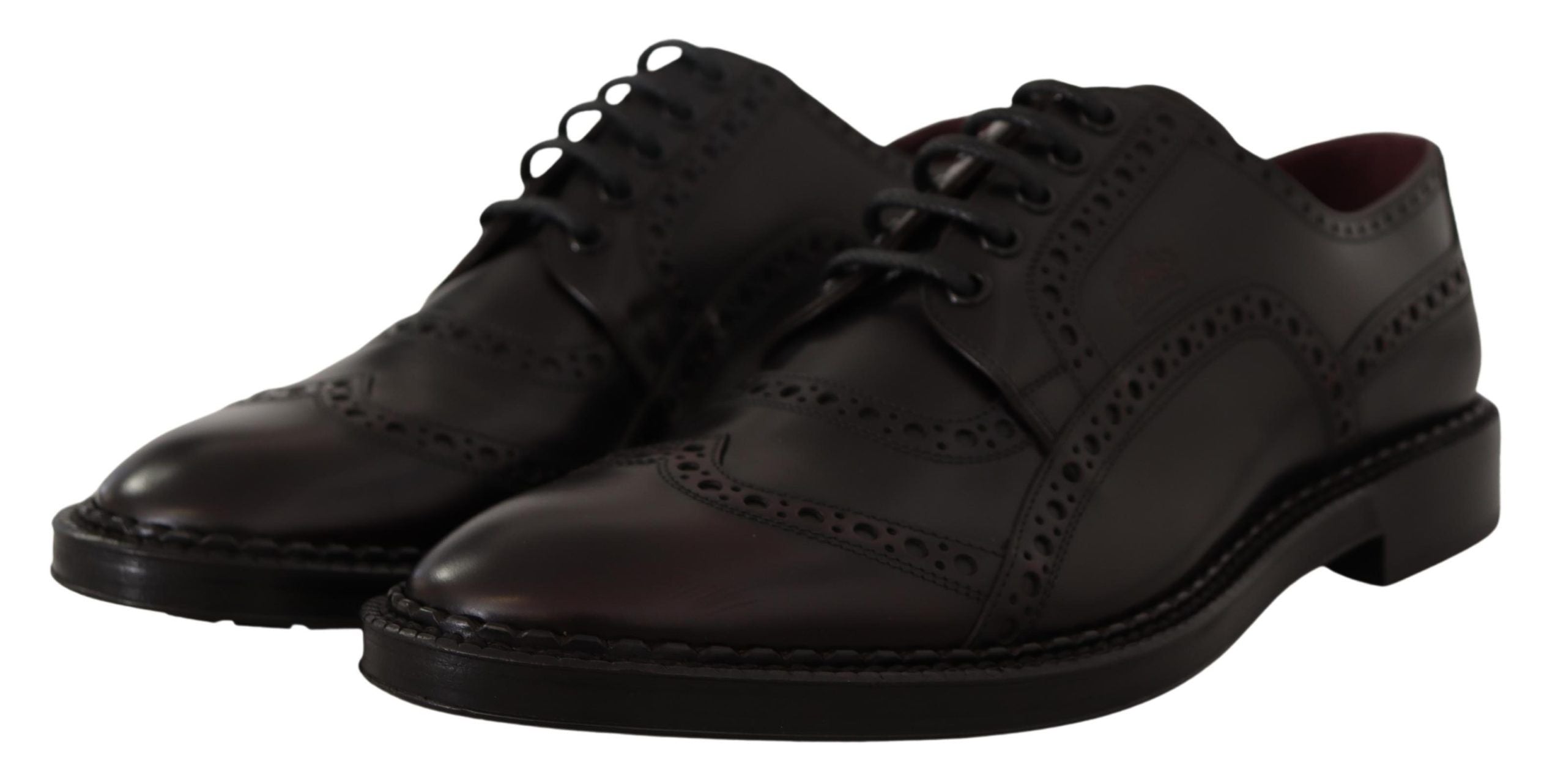 Dolce & Gabbana – Elegante Derby-Schuhe aus lila Leder