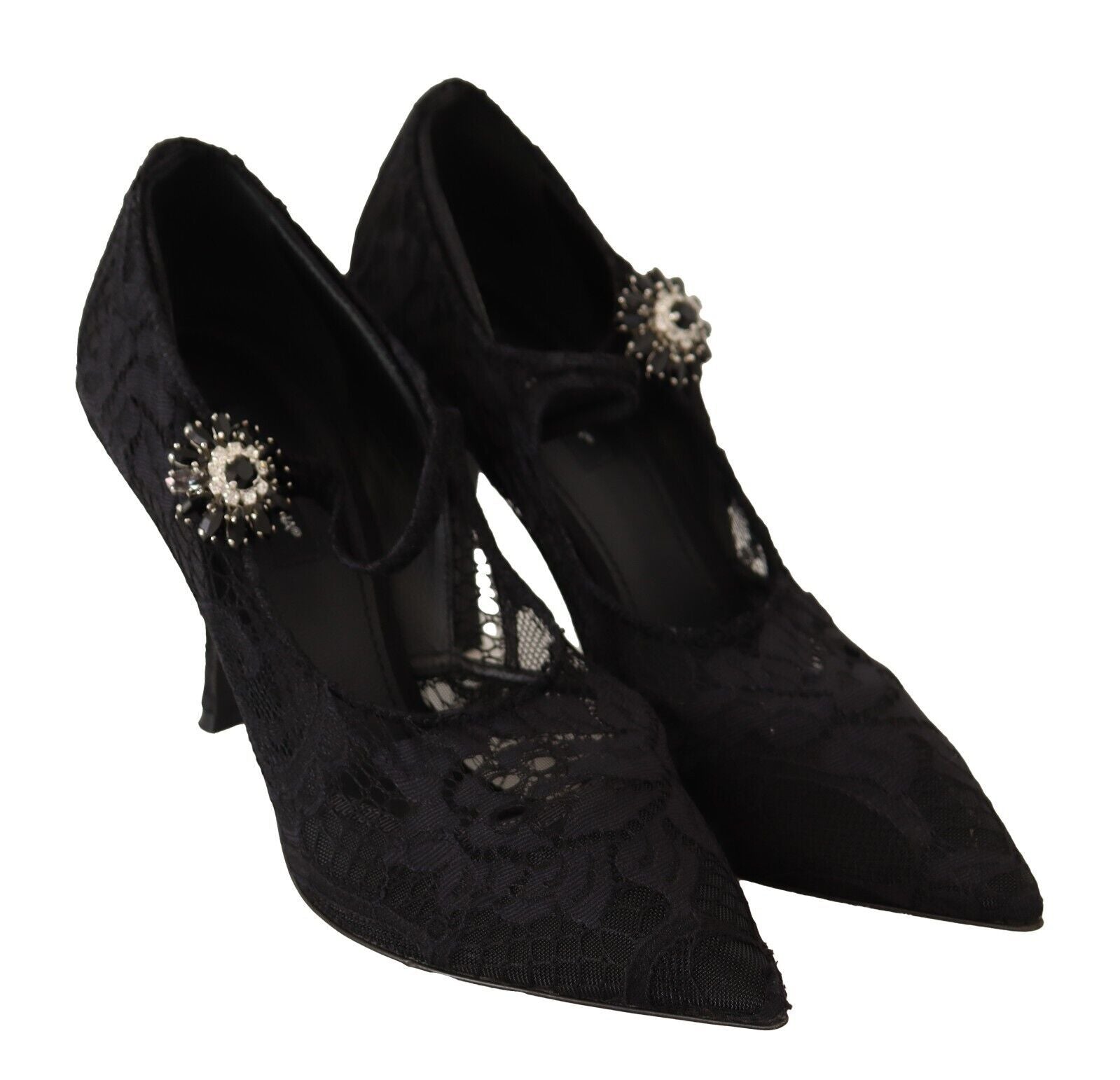 Dolce & Gabbana Pantofi cu toc stiletto eleganți din dantelă neagră
