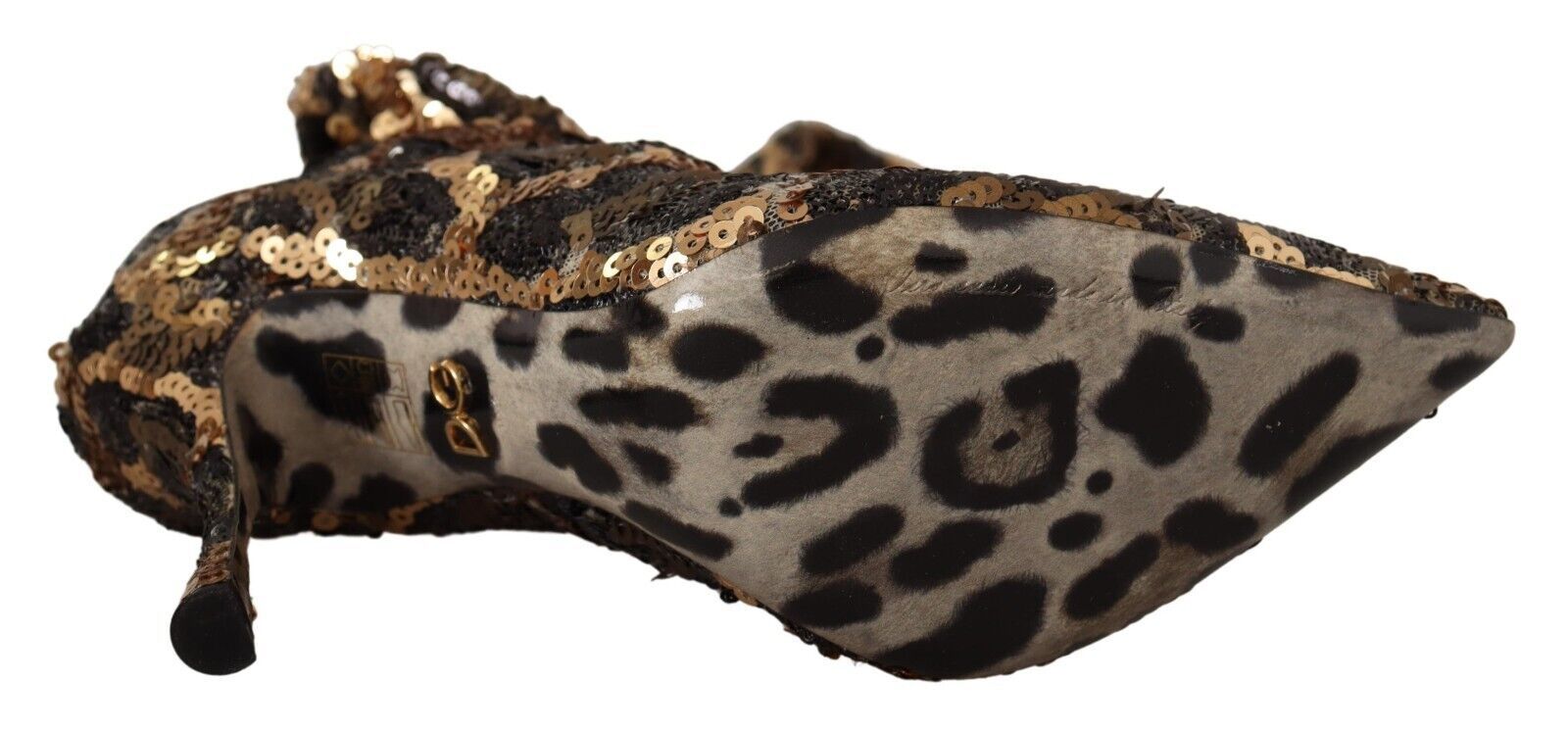 Dolce & Gabbana Elegante kniehohe Stiefel mit Leoparden-Pailletten