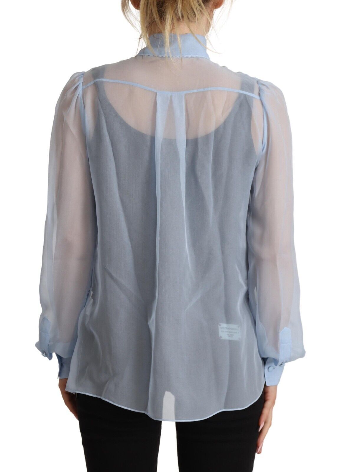 Dolce & Gabbana Elegante Seidenbluse mit Ascot-Kragen