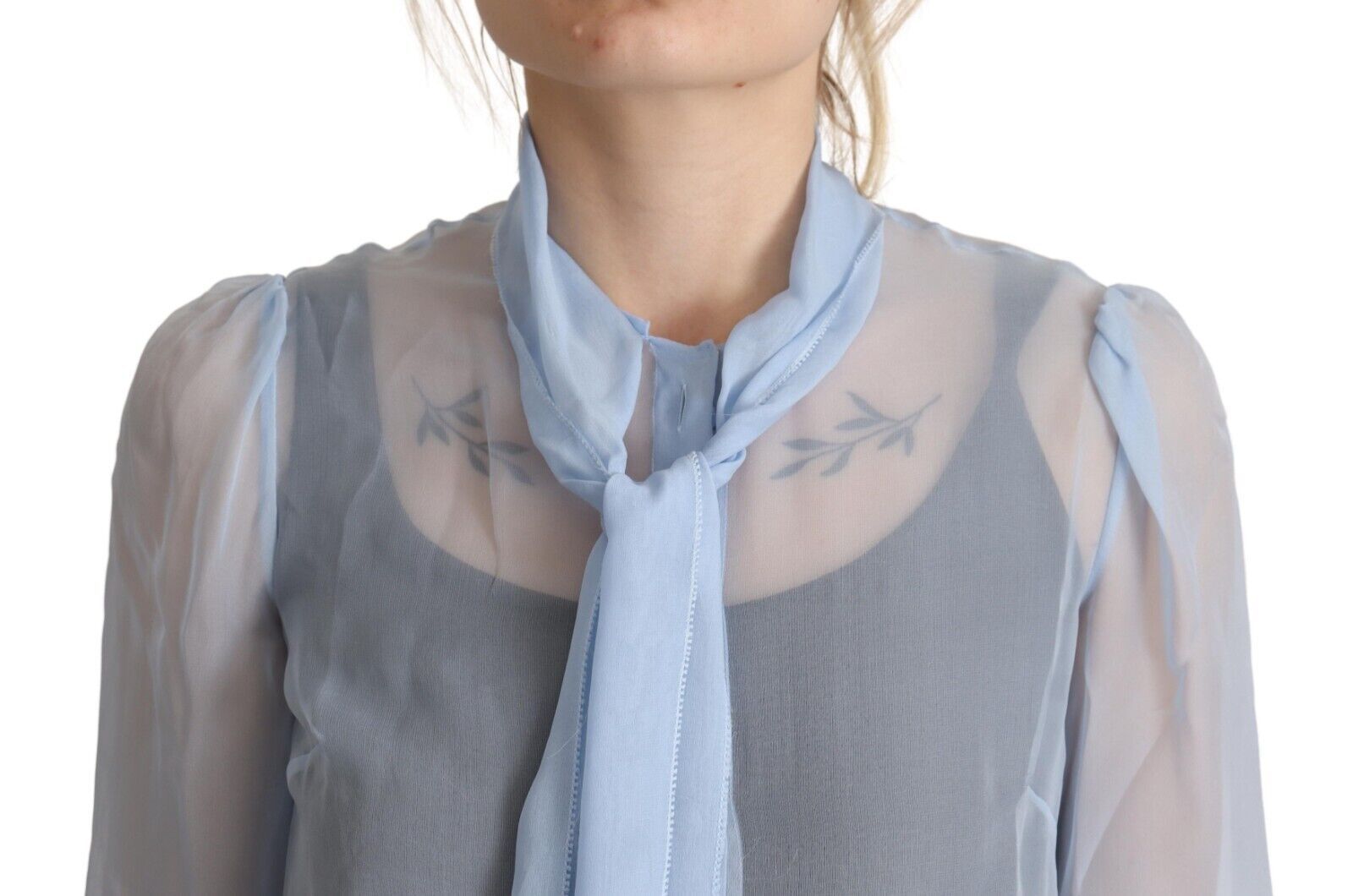 Dolce & Gabbana Elegante Seidenbluse mit Ascot-Kragen