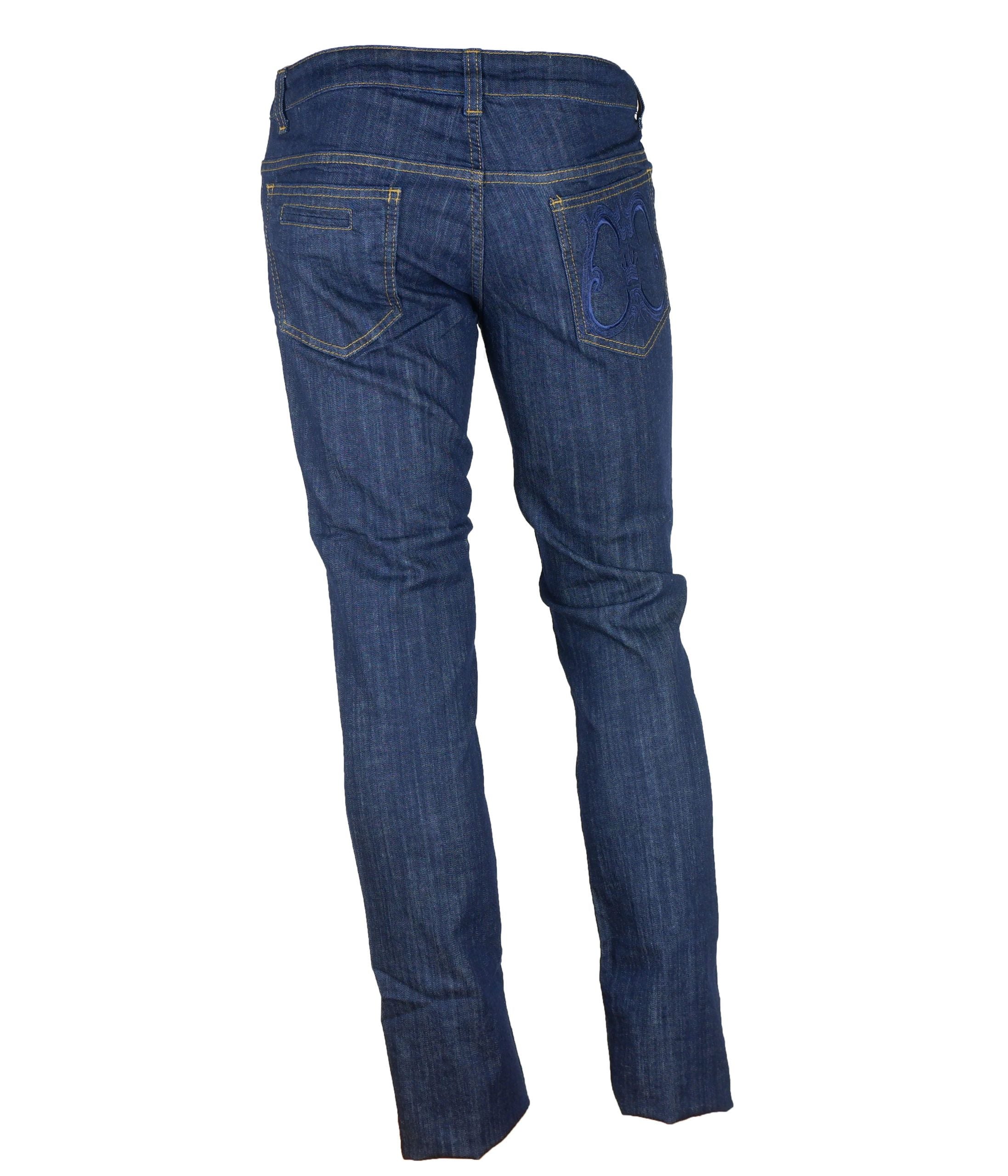 Pantaloni scurți Cavalli Class Elegant Blue Dark Denim Essentials