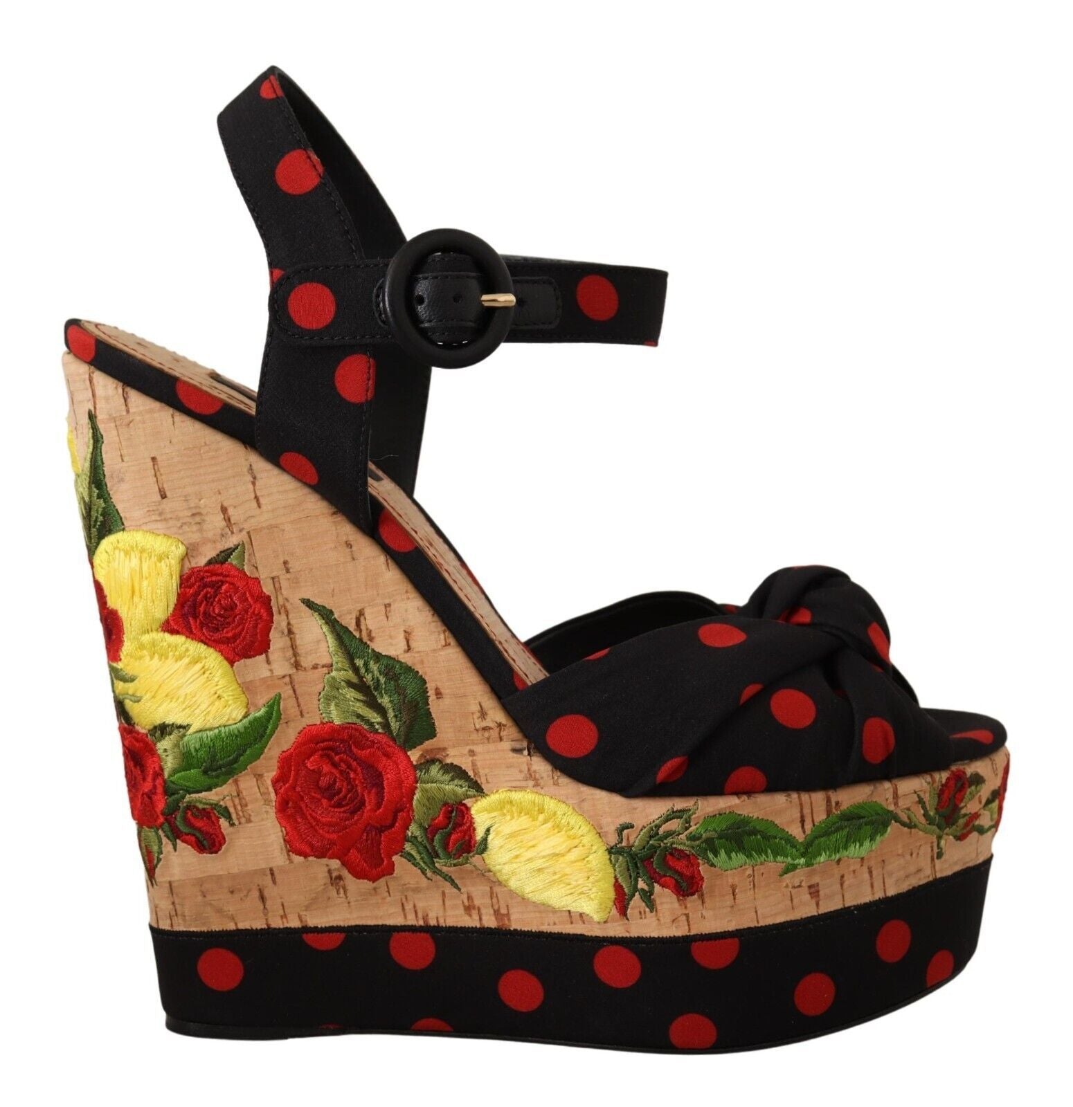 Pantofi cu platformă din amestec de mătase multicoloră Dolce & Gabbana