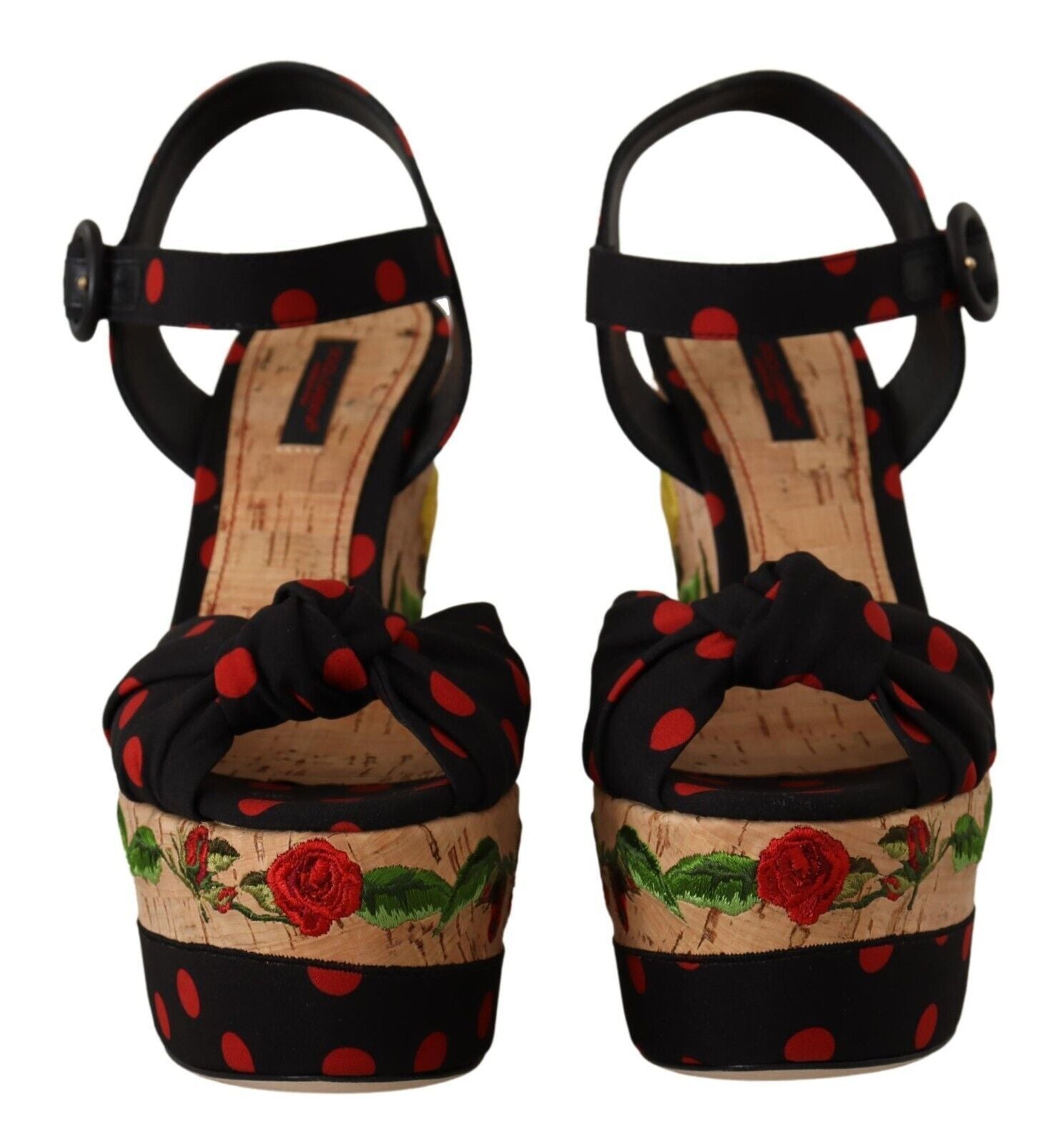 Pantofi cu platformă din amestec de mătase multicoloră Dolce & Gabbana