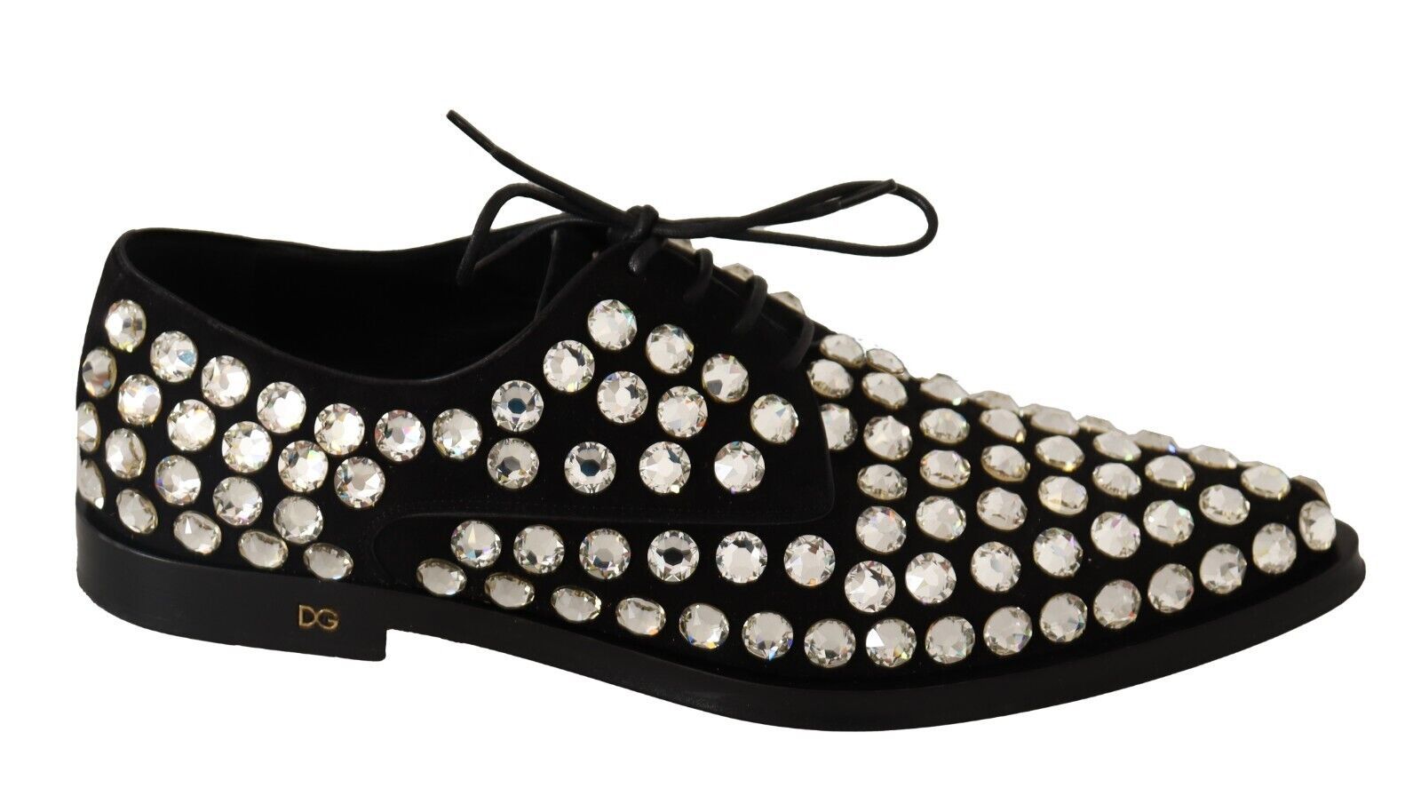 Dolce & Gabbana Elegante, kristallverzierte Schnürschuhe