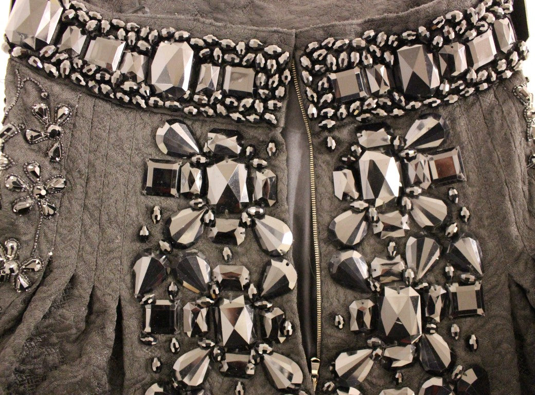 Dolce & Gabbana – Schwarzer Meisterwerk-Rock mit Kristallverzierung