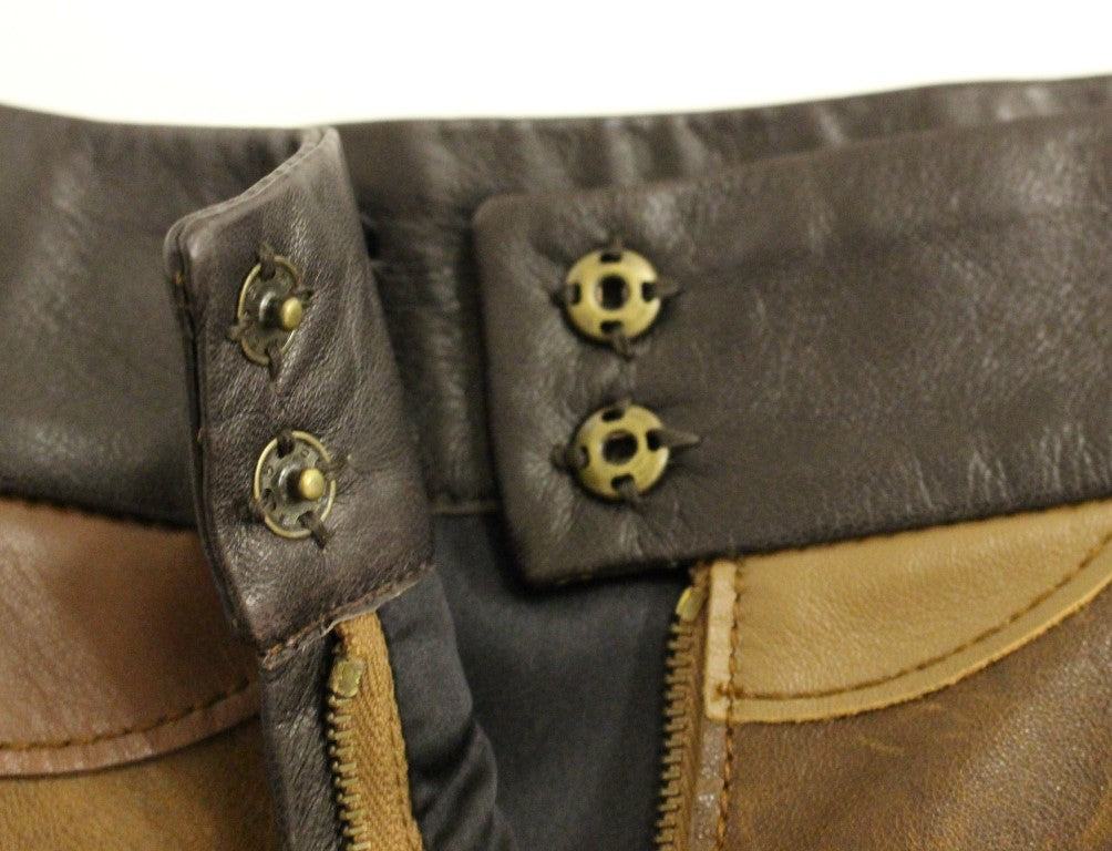 Dolce & Gabbana Eleganter Patchworkrock aus Leder