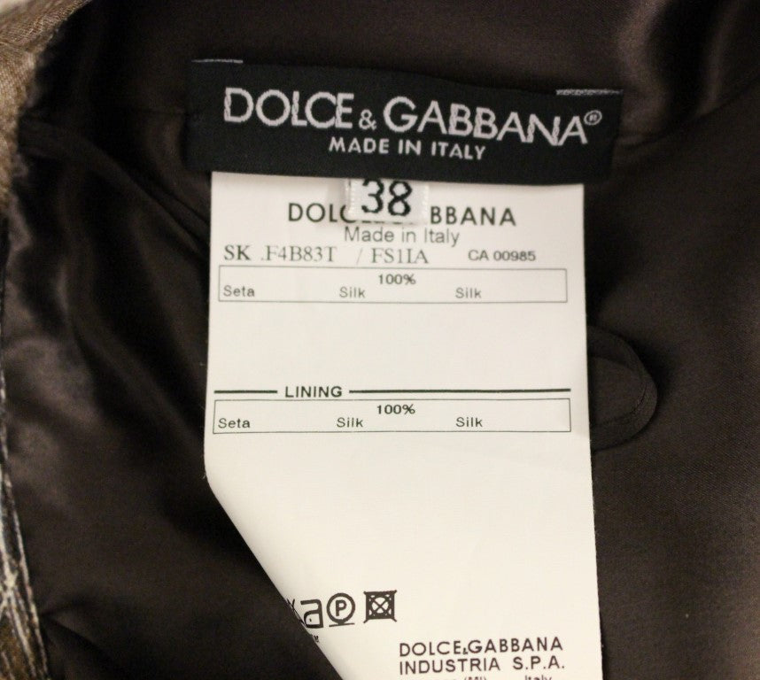 Dolce & Gabbana Eleganter ausgestellter Seidenrock mit Blumenmuster