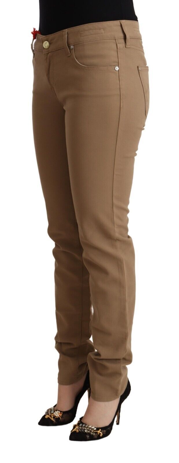 Jacob Cohen Elegante braune Skinny-Hose mit mittlerer Taille