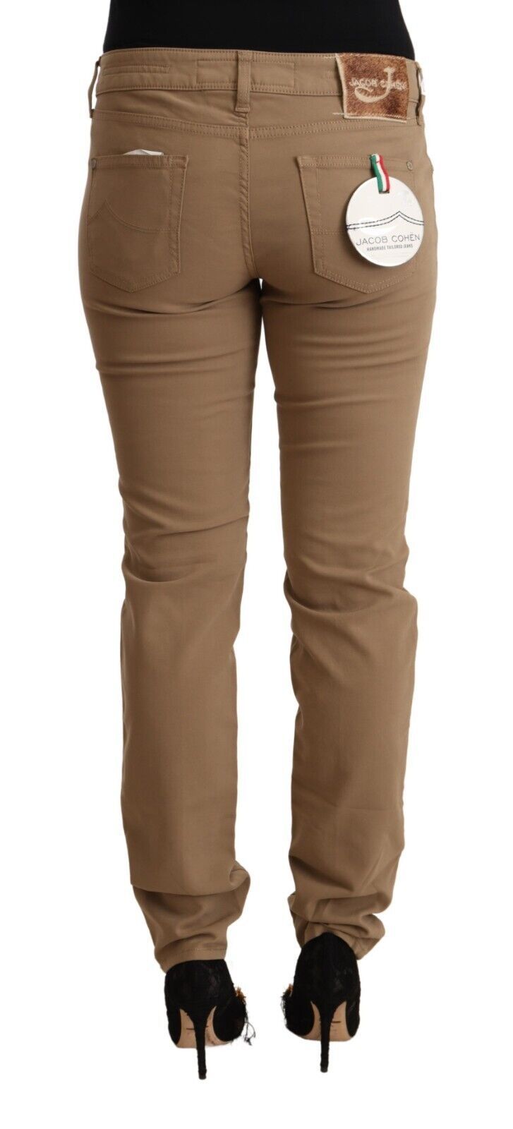 Jacob Cohen Elegante braune Skinny-Hose mit mittlerer Taille