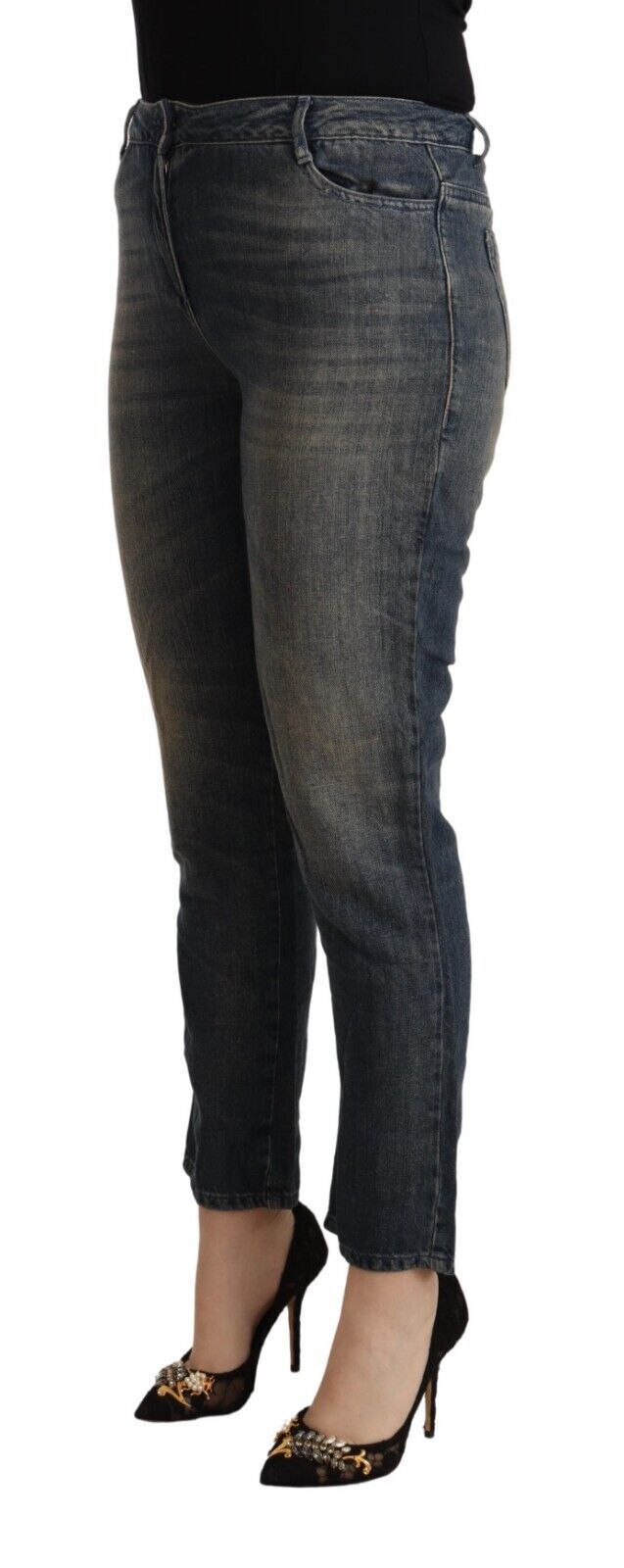 Twinset Chic – Verkürzte Jeans mit mittelhohem Bund