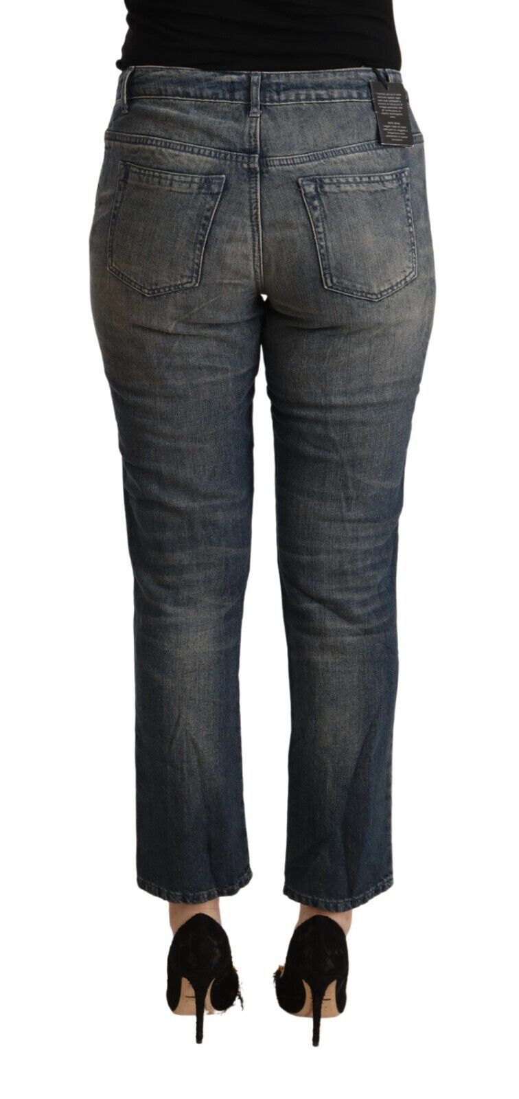 Twinset Chic – Verkürzte Jeans mit mittelhohem Bund