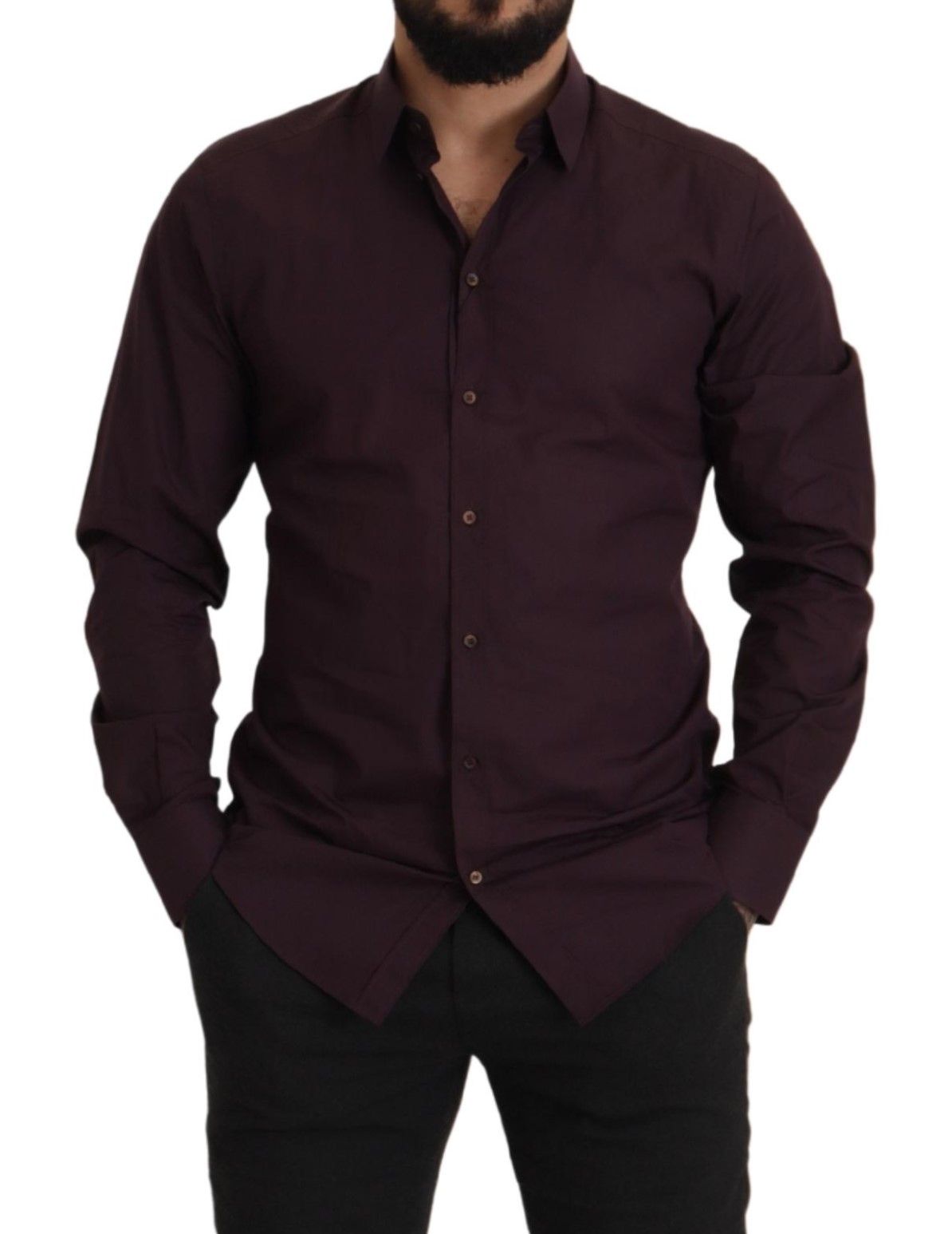 Dolce & Gabbana Regal Lila Slim Fit Hemd