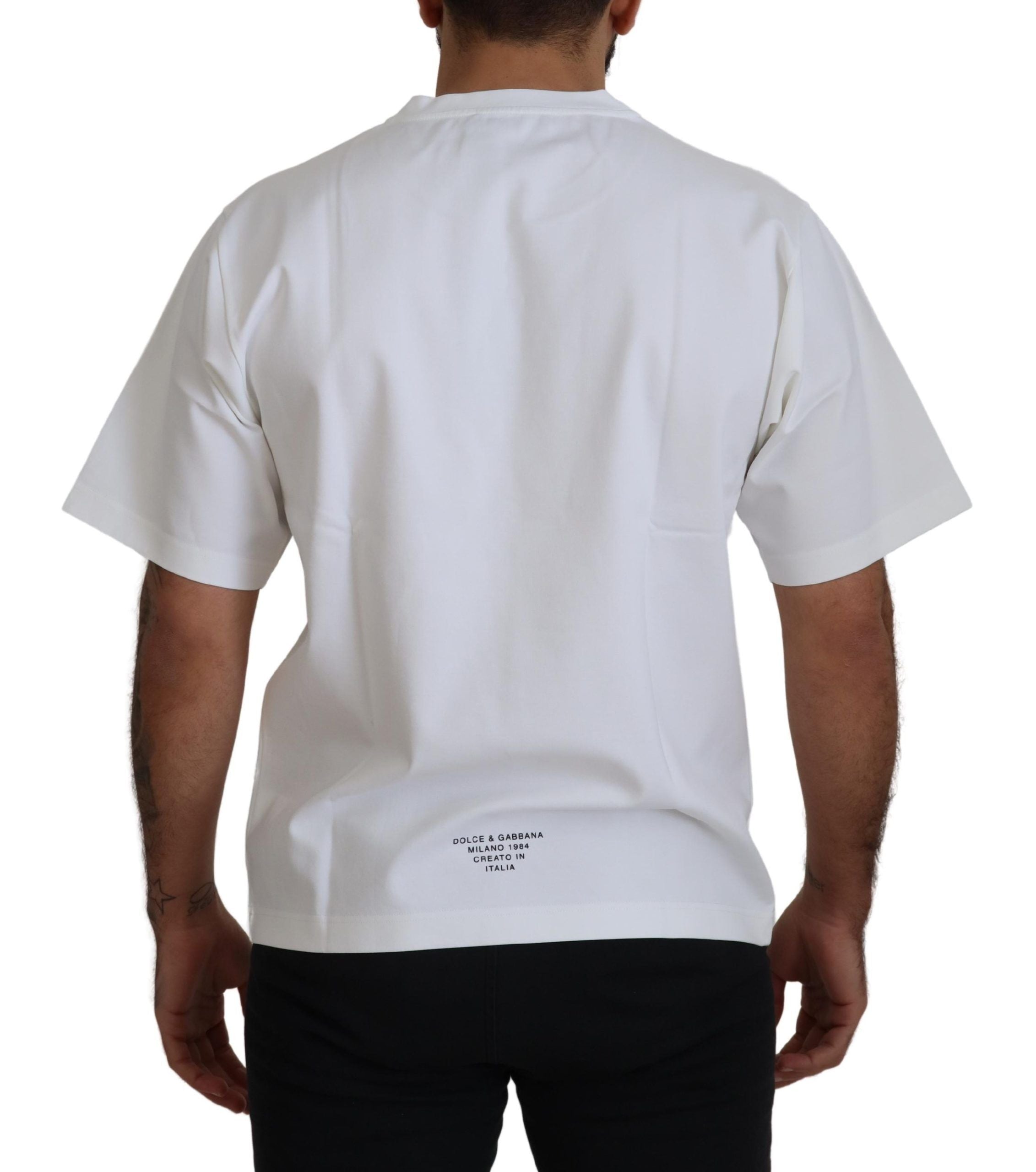 Dolce & Gabbana – Zeitloses weißes T-Shirt mit Rundhalsausschnitt und Logo