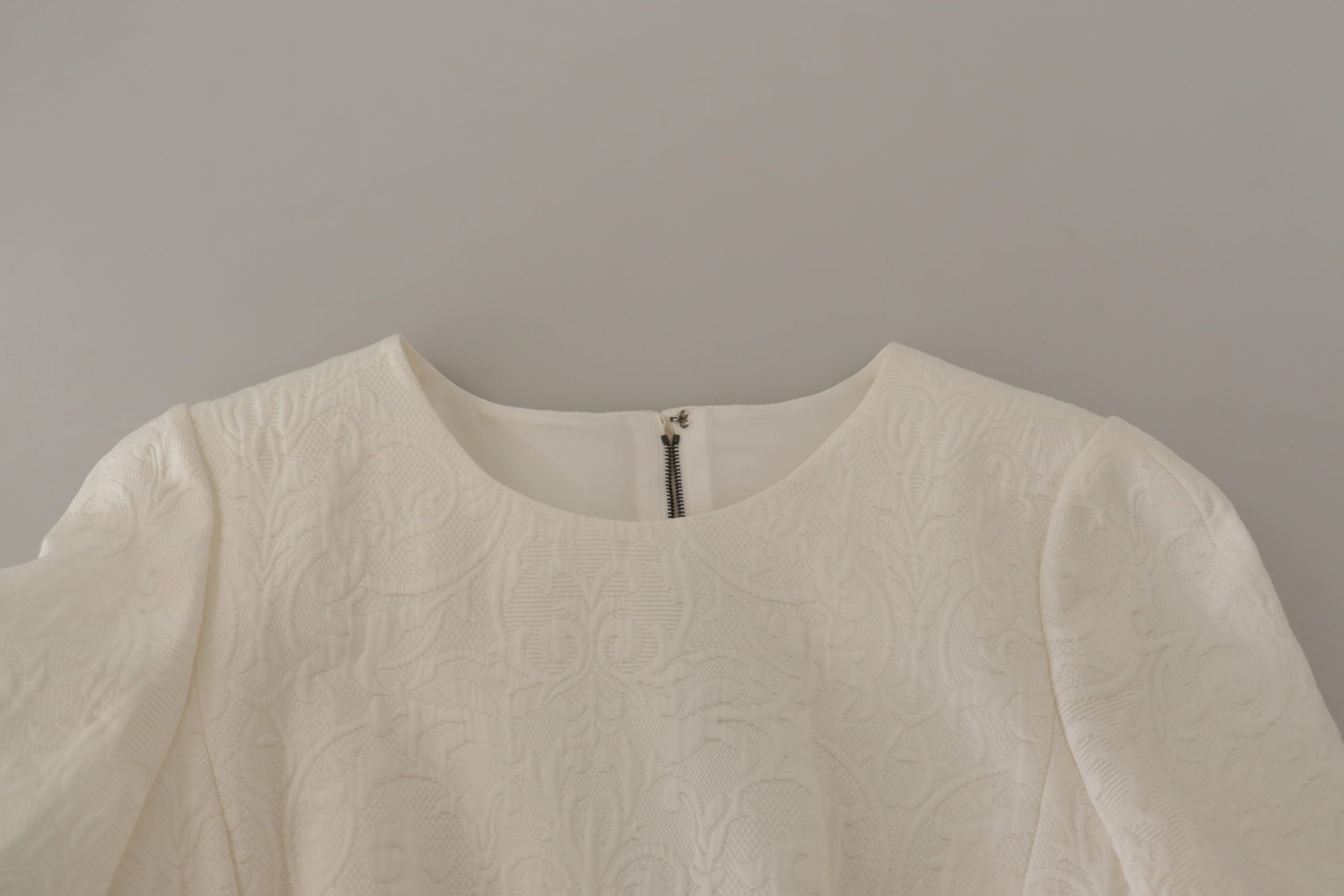 Rochie midi elegantă din jacquard Dolce & Gabbana, albă