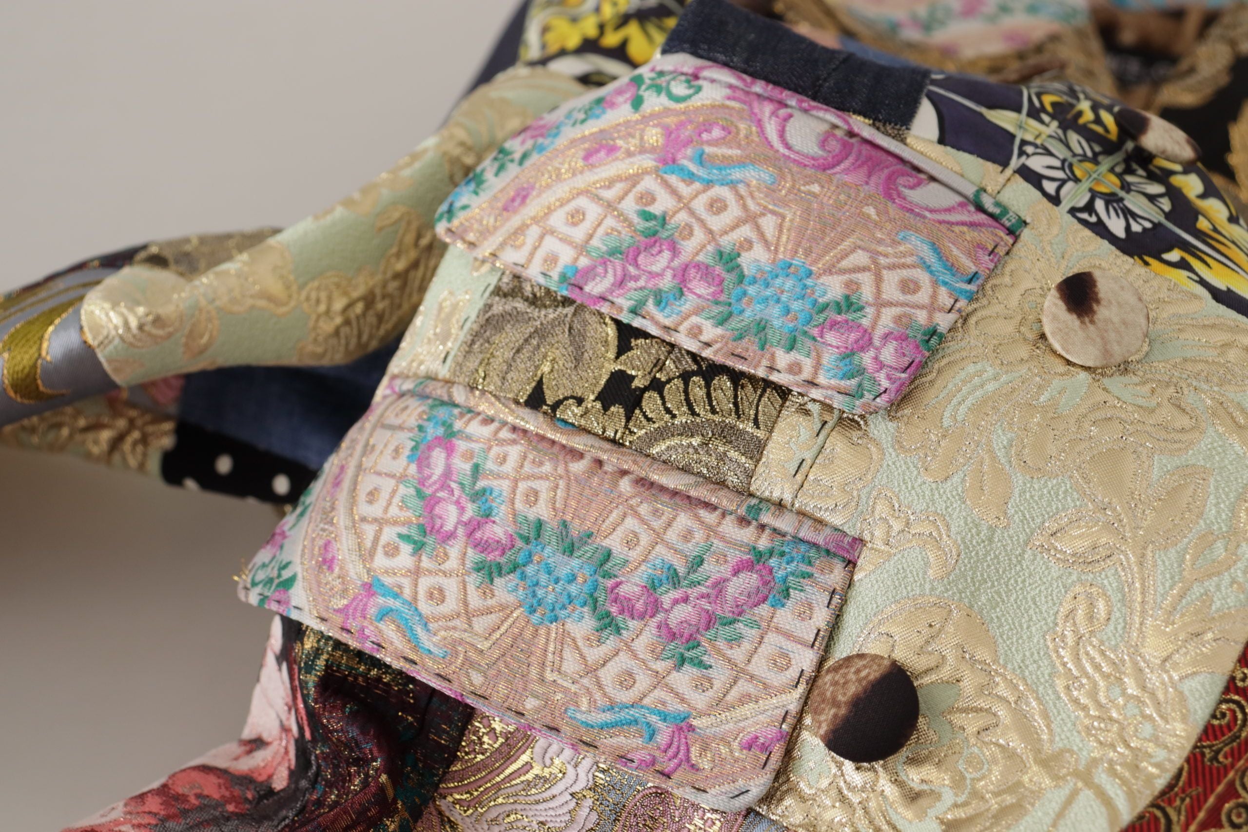 Dolce & Gabbana Blazer elegant multicolor cu imprimeu petic