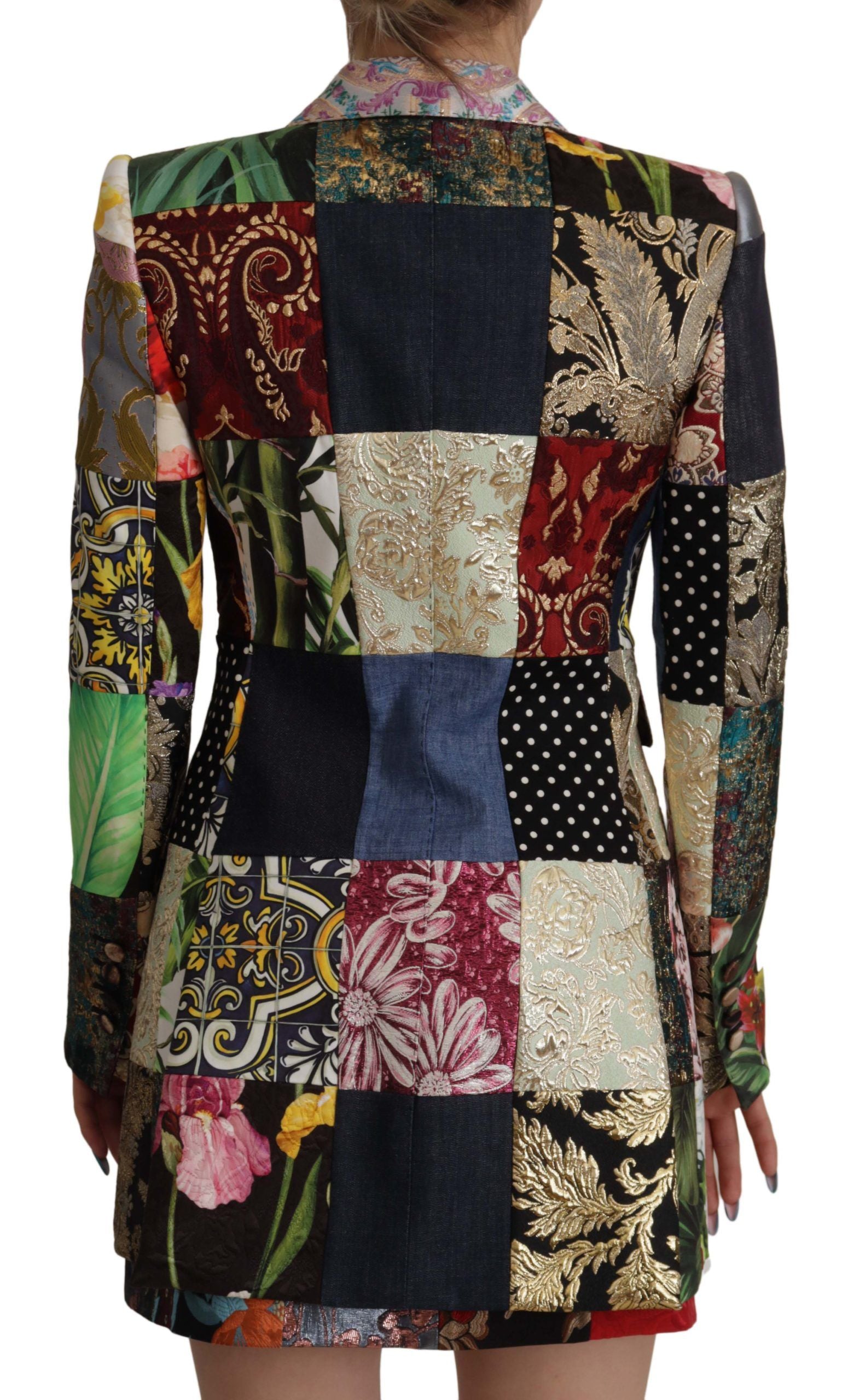 Dolce & Gabbana Blazer elegant multicolor cu imprimeu petic