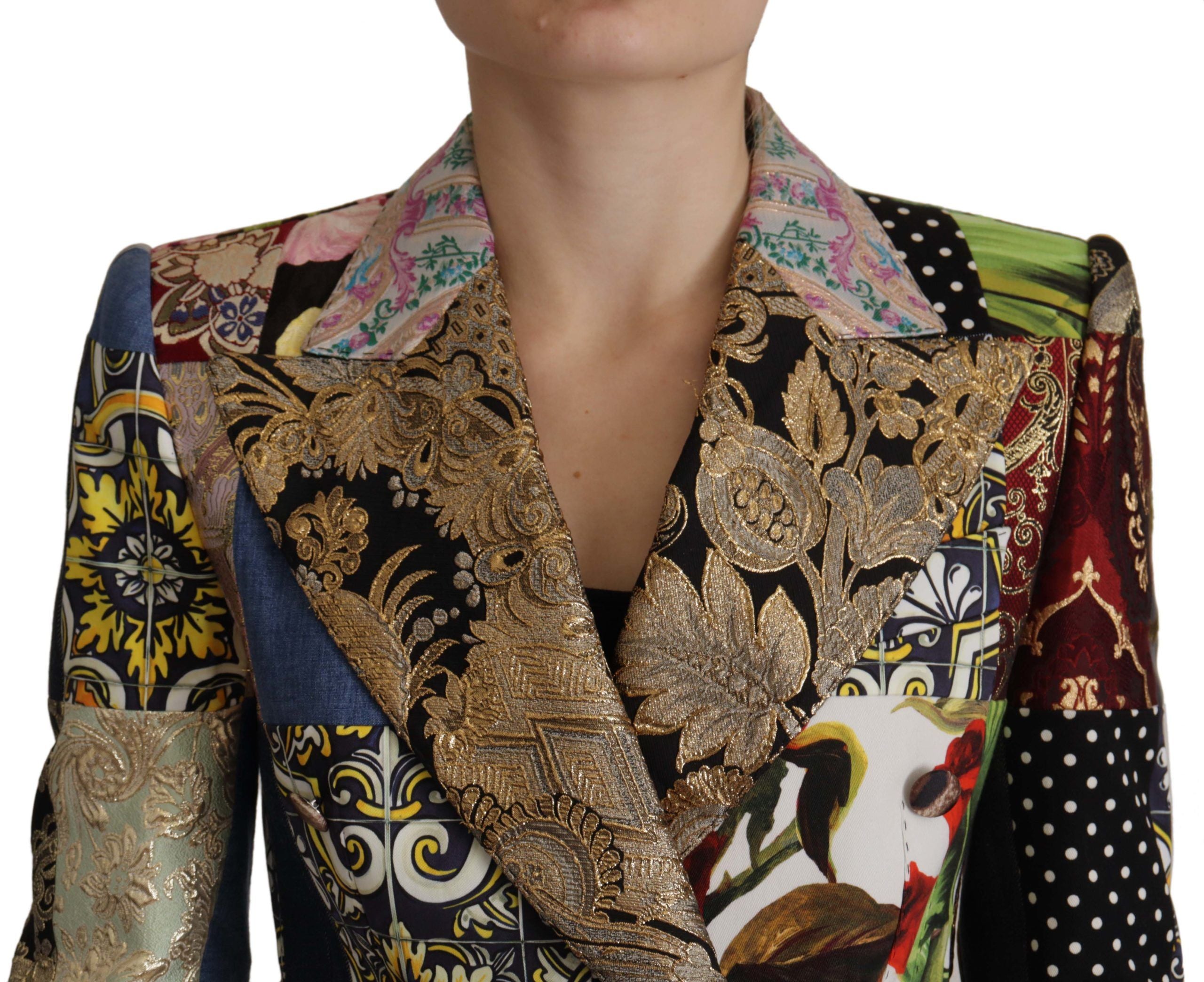Dolce & Gabbana Blazer elegant multicolor cu imprimeu petic