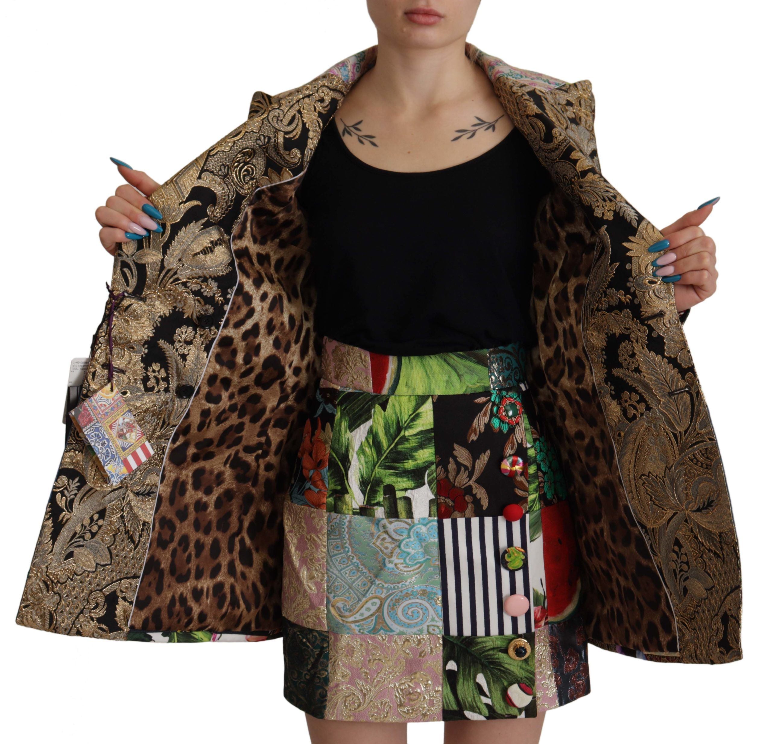 Dolce & Gabbana Elegante mehrfarbige Patchwork-Blazerjacke