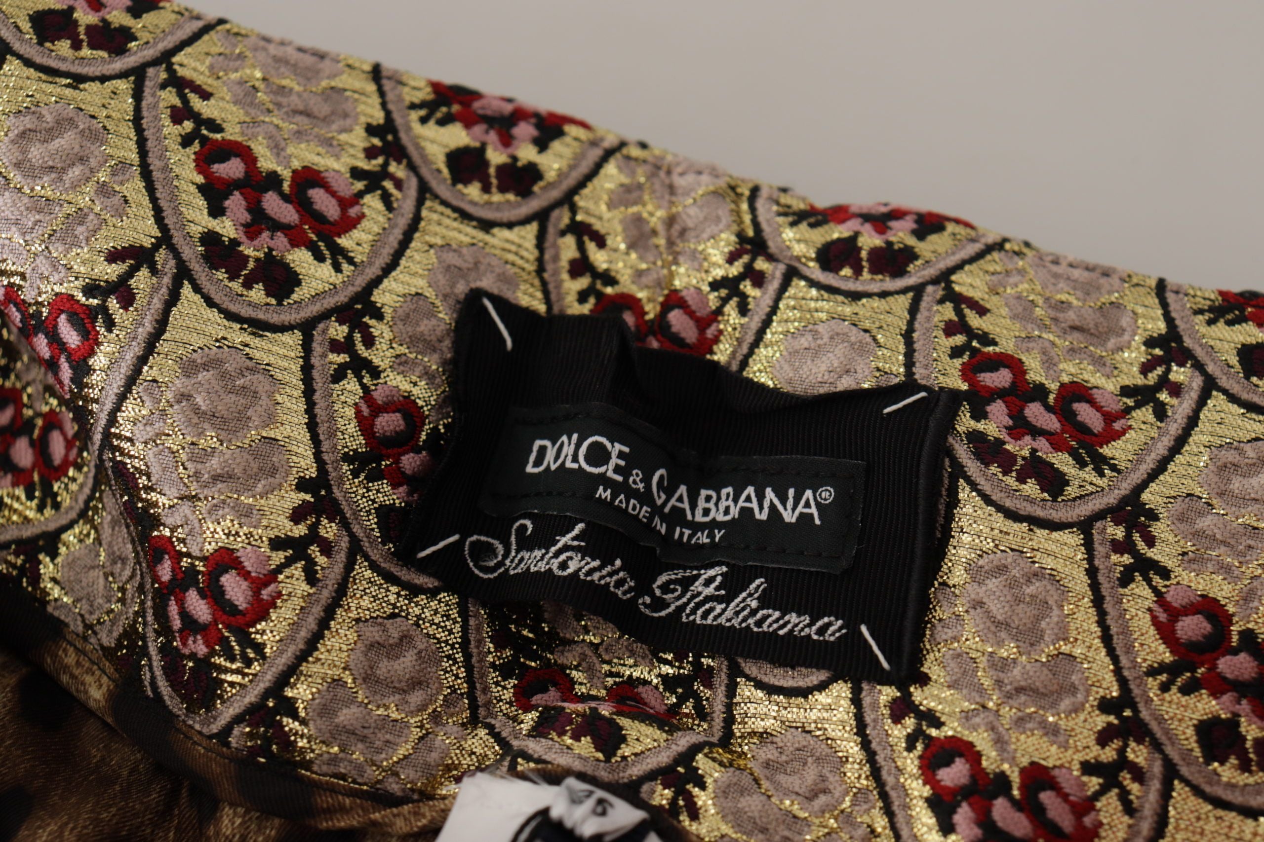 Dolce & Gabbana – Kurze Jacquard-Hose mit Leopardenmuster und hoher Taille