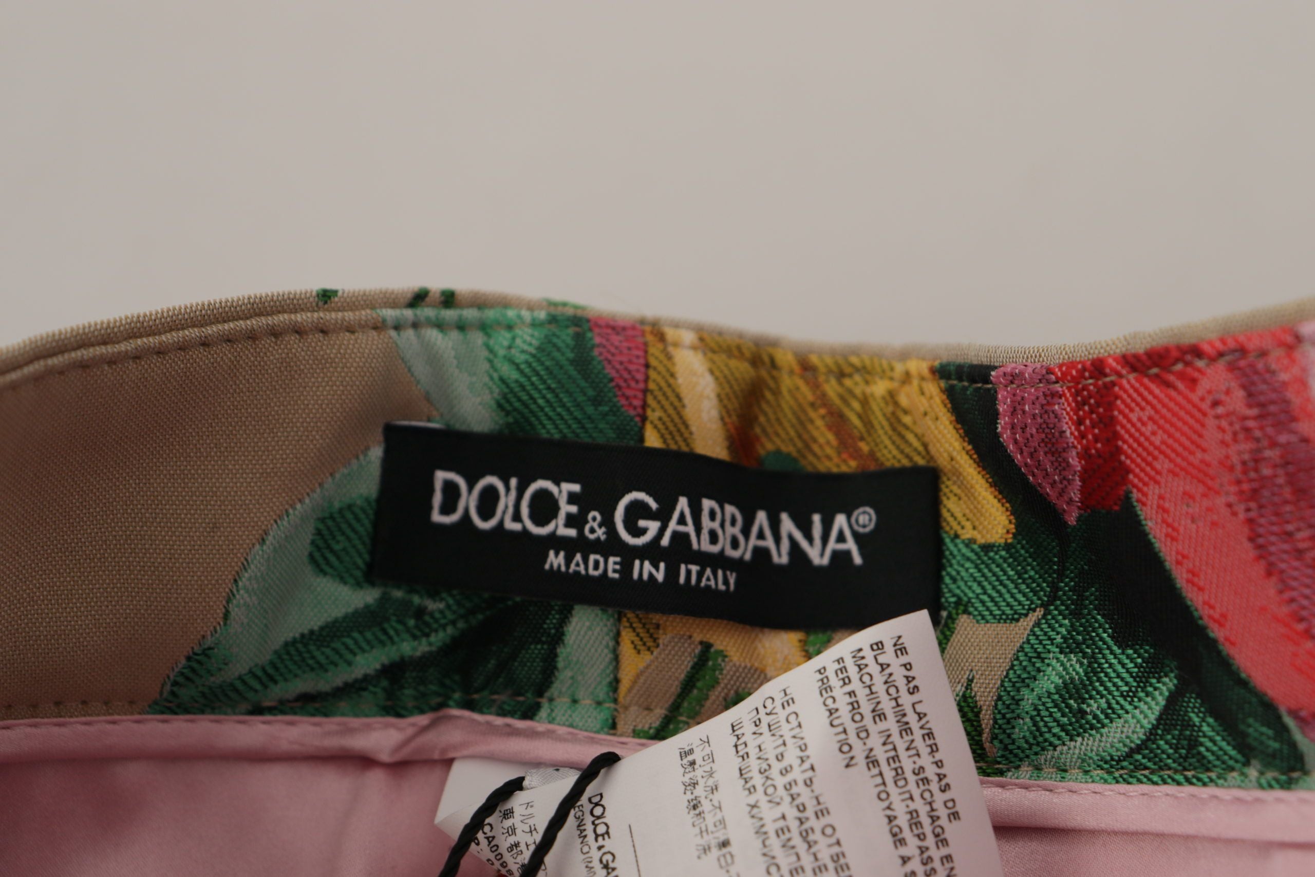 Dolce & Gabbana – Geblümte Anzughose mit hoher Taille