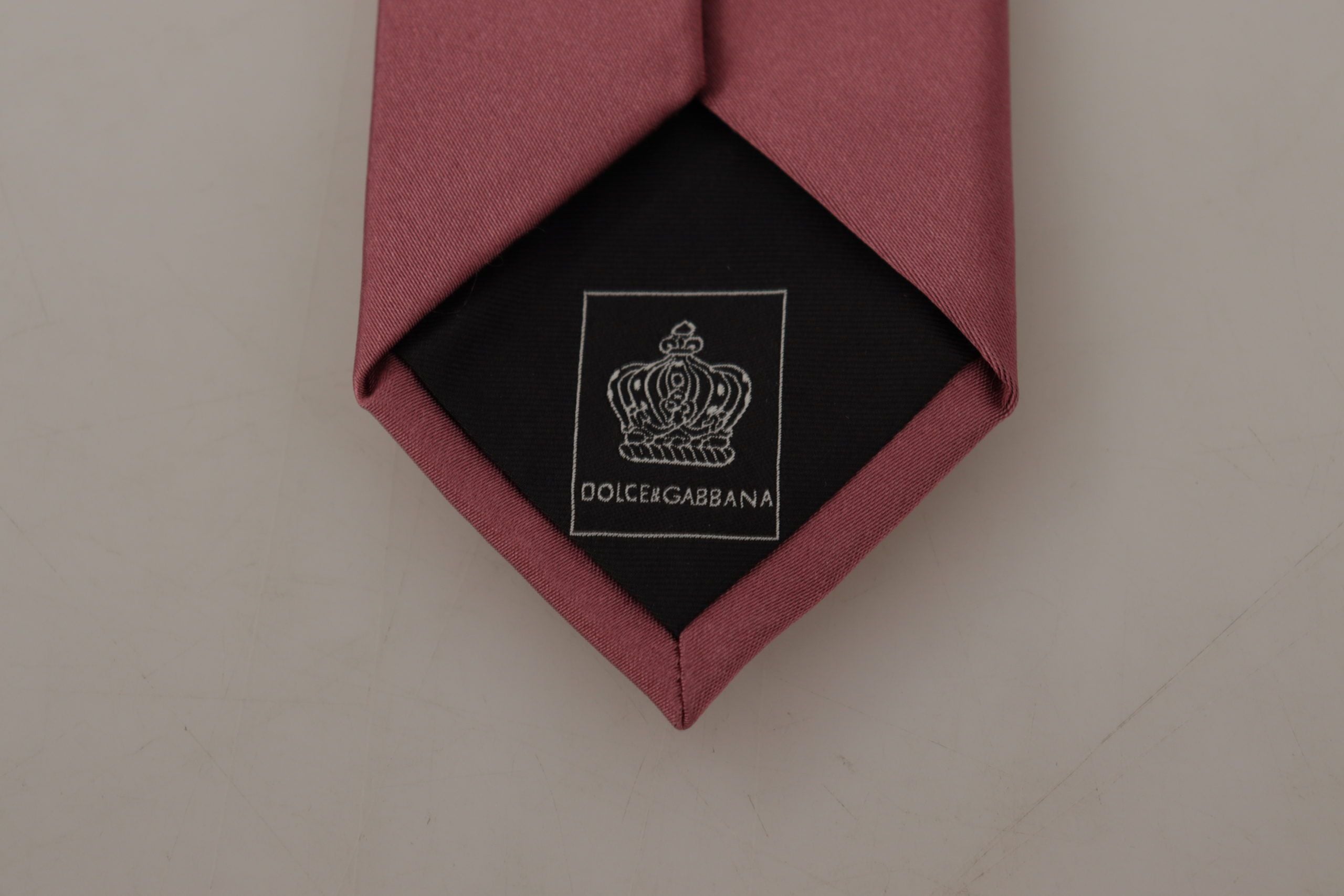 Papion elegant din mătase roz Dolce & Gabbana