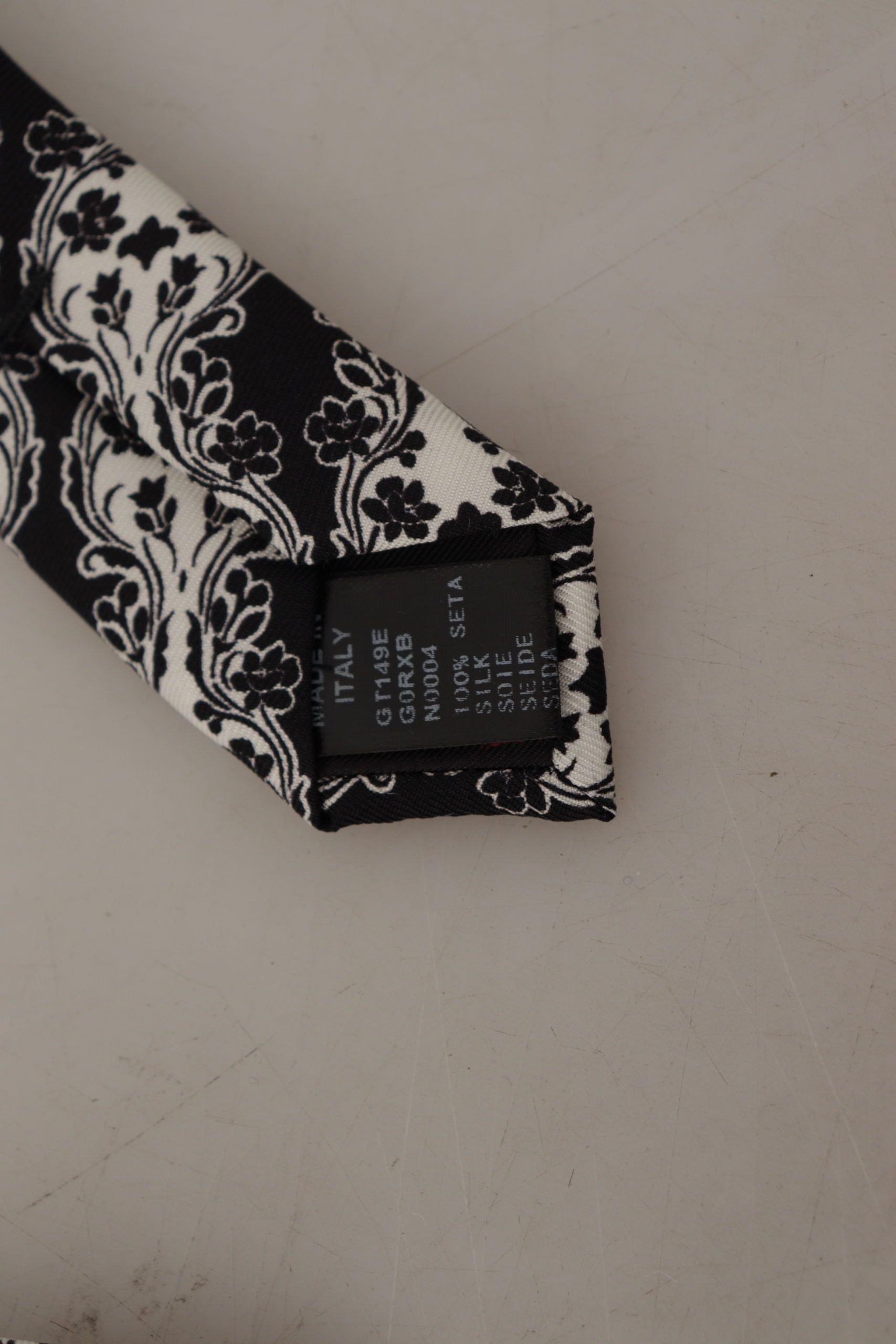 Papion elegant din mătase cu imprimeu floral Dolce & Gabbana