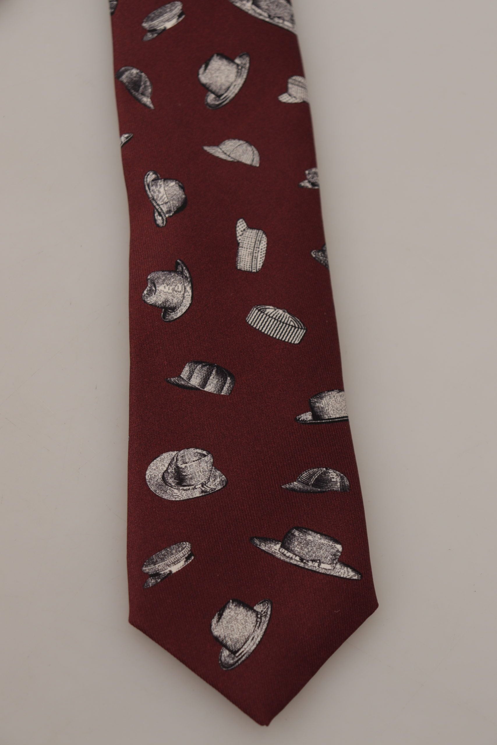 Cravată de mătase Dolce & Gabbana Maroon Elegance