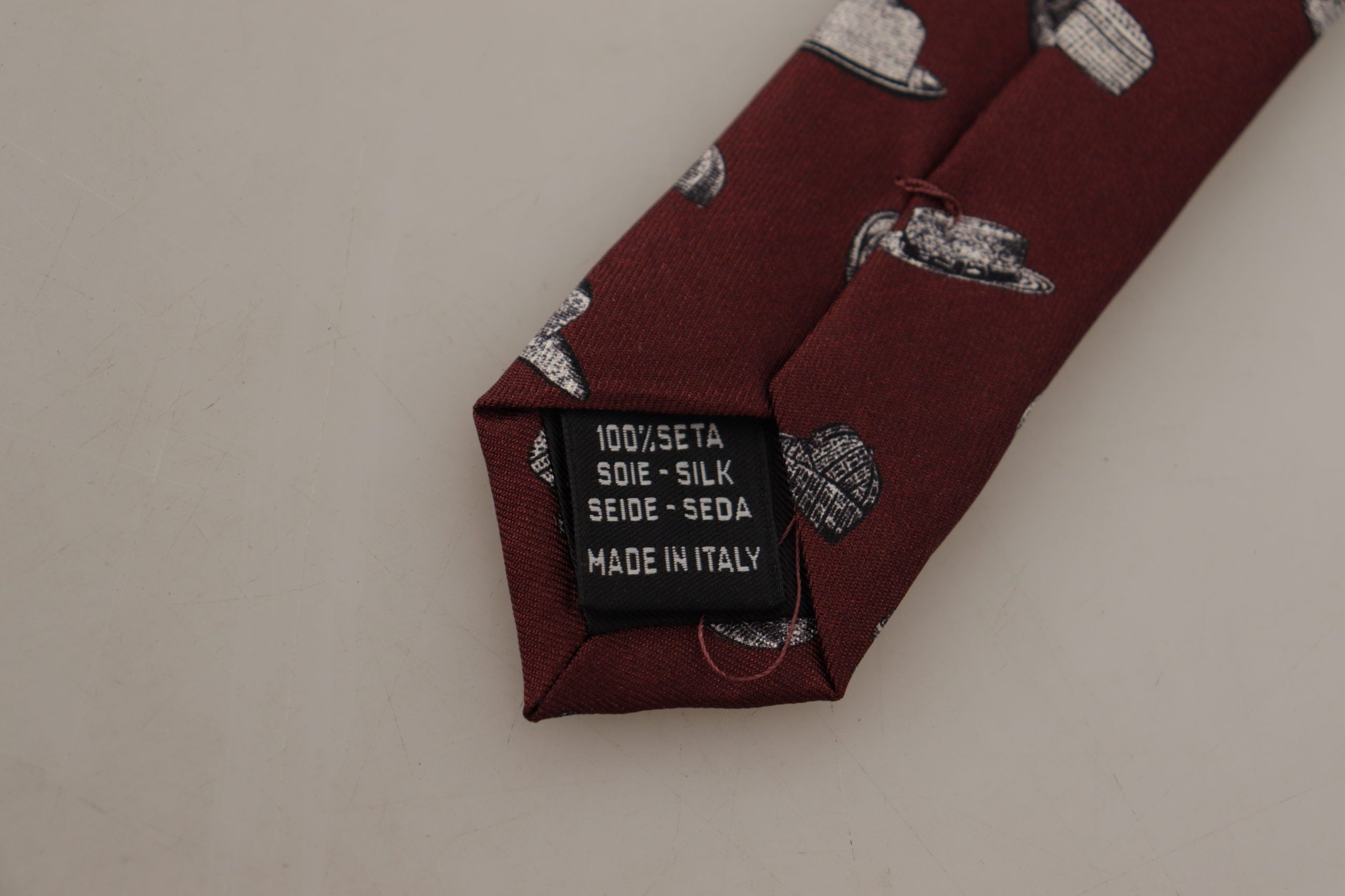 Cravată de mătase Dolce & Gabbana Maroon Elegance