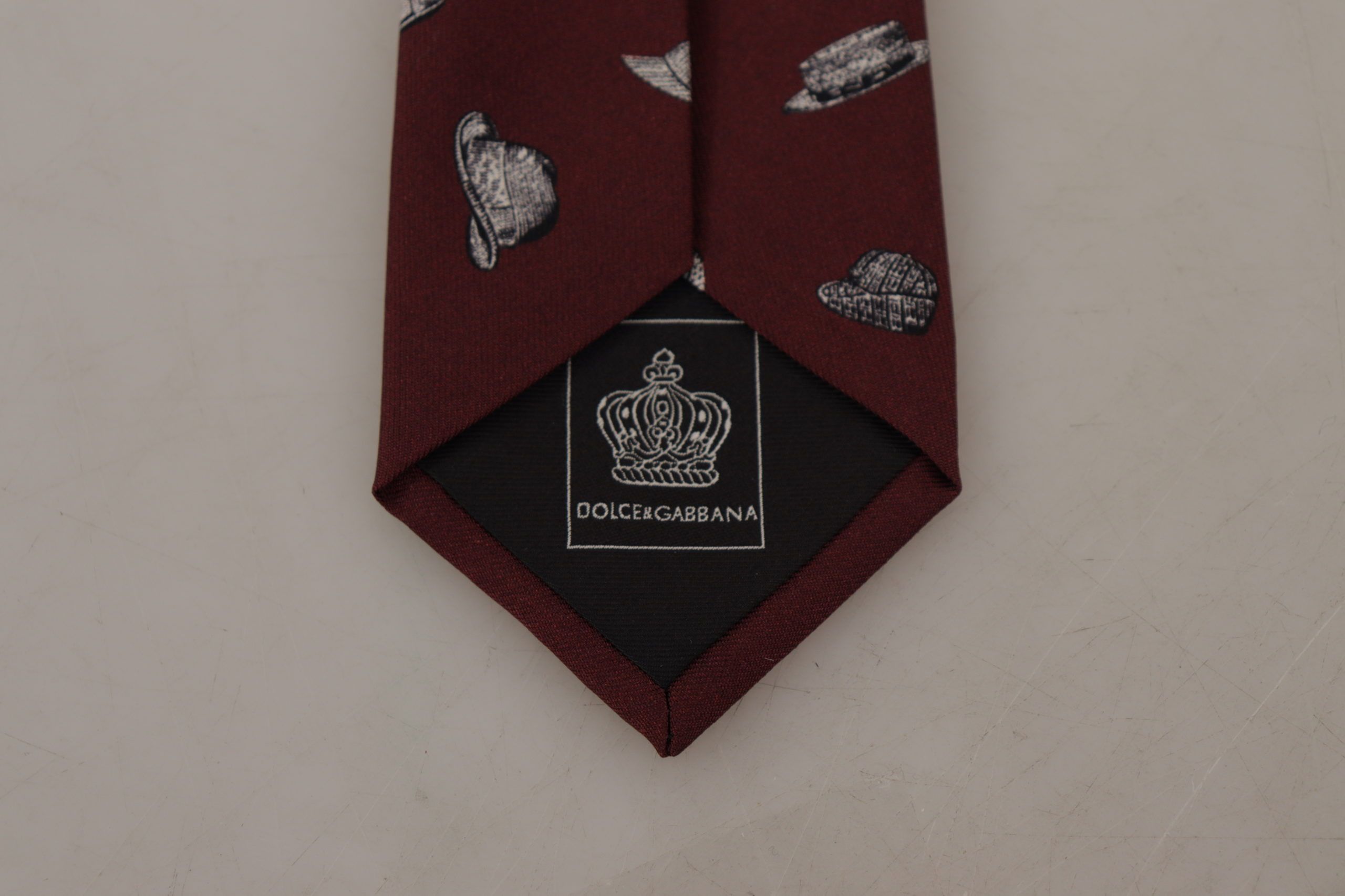 Cravată de mătase Dolce & Gabbana Maroon Elegance