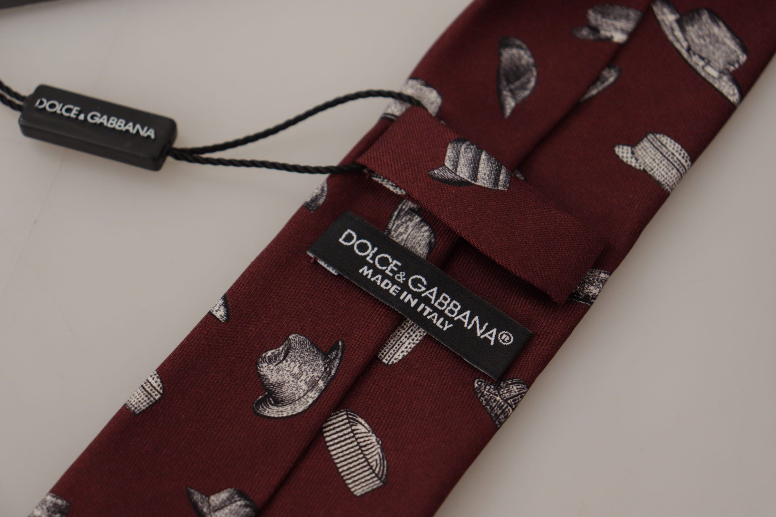 Cravată de mătase Dolce & Gabbana Maroon Elegance
