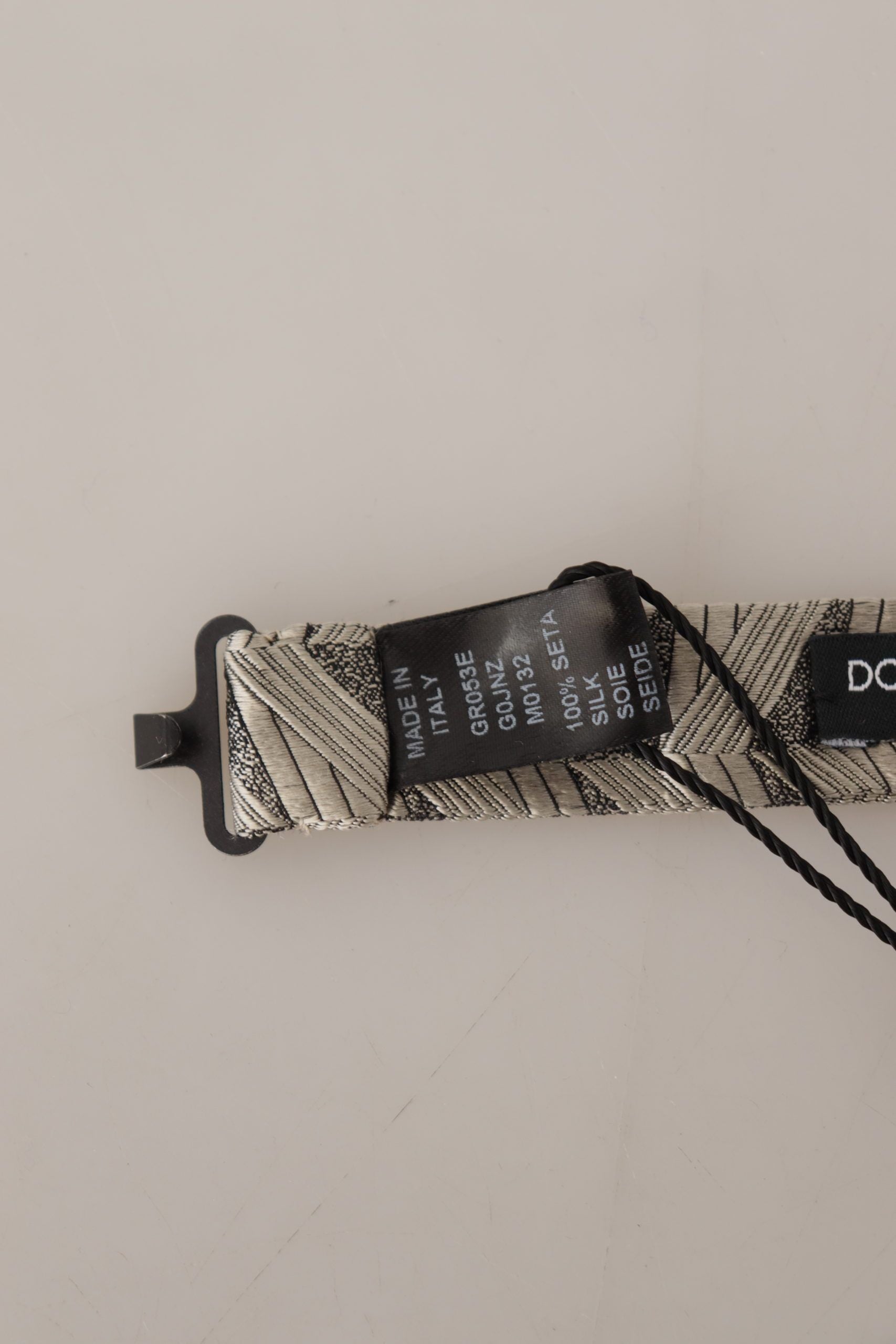 Papion elegant din mătase gri Dolce & Gabbana