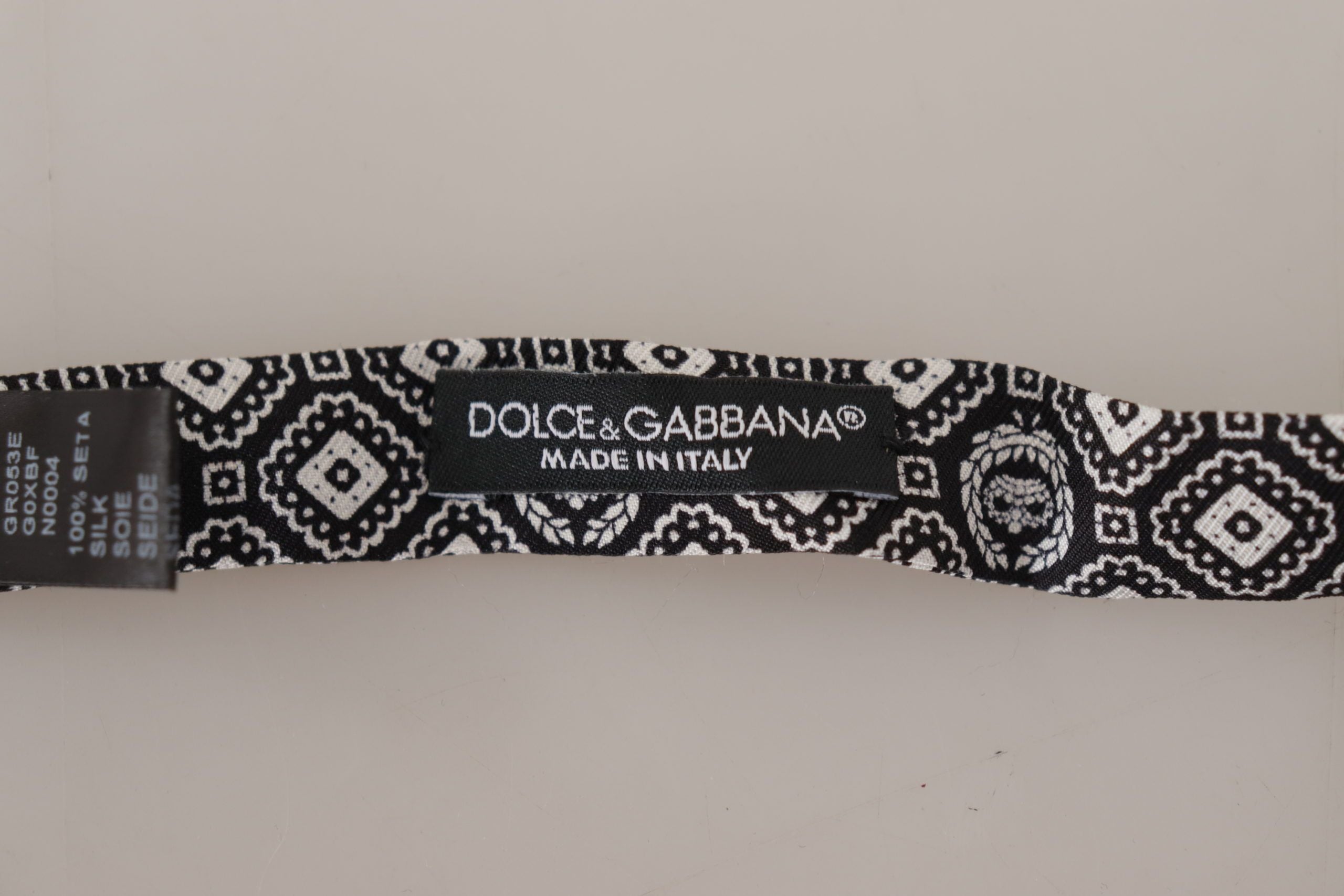 Papion elegant din mătase neagră Dolce & Gabbana