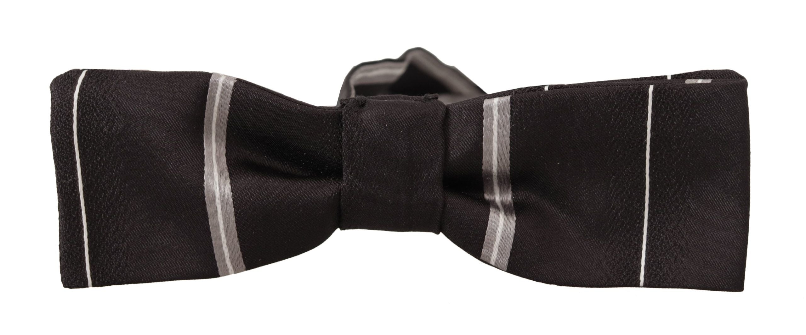 Papion elegant din mătase Dolce & Gabbana, negru și gri